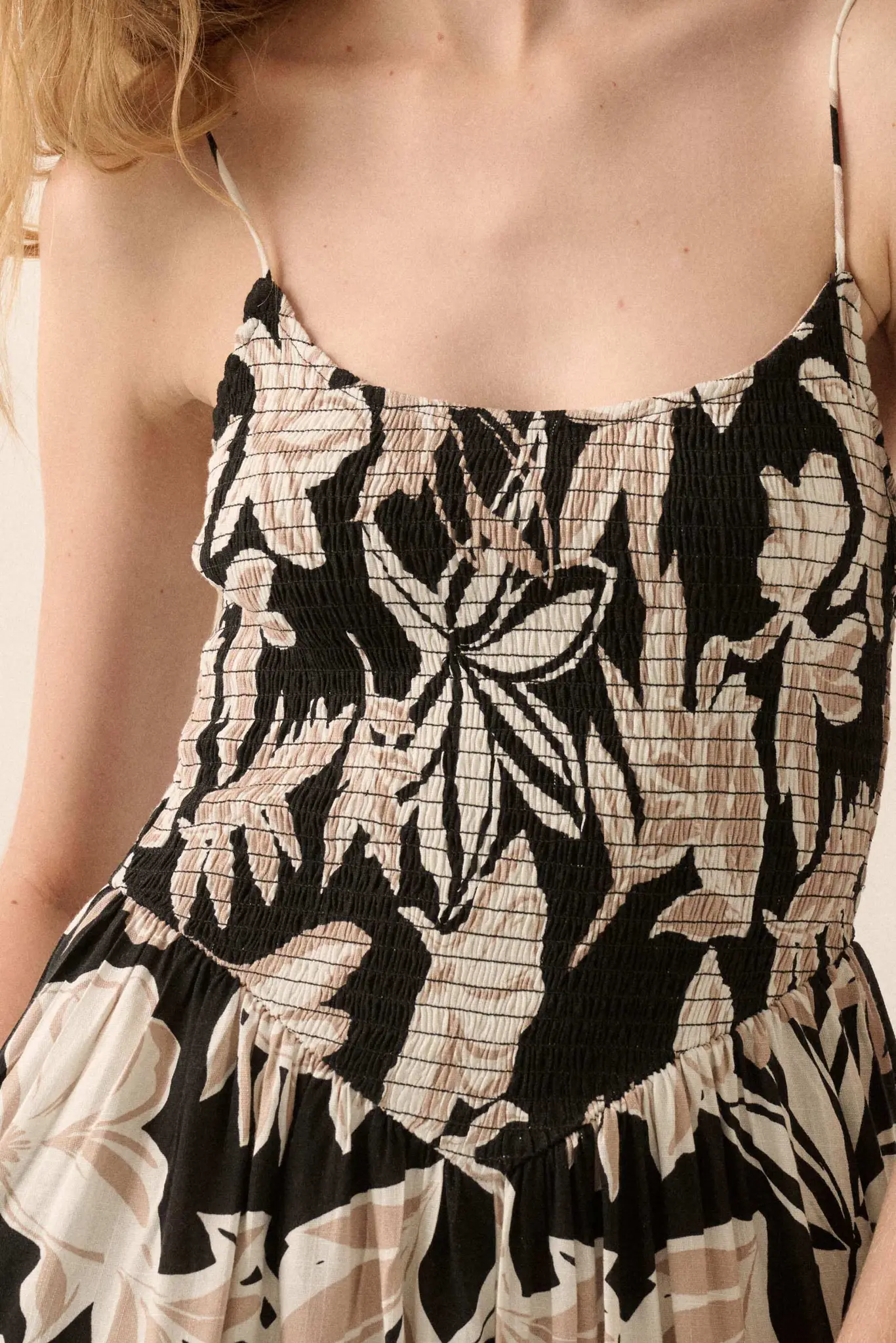 Private Island Tropical Smocked Wide-Leg Jumpsuit - Image 5