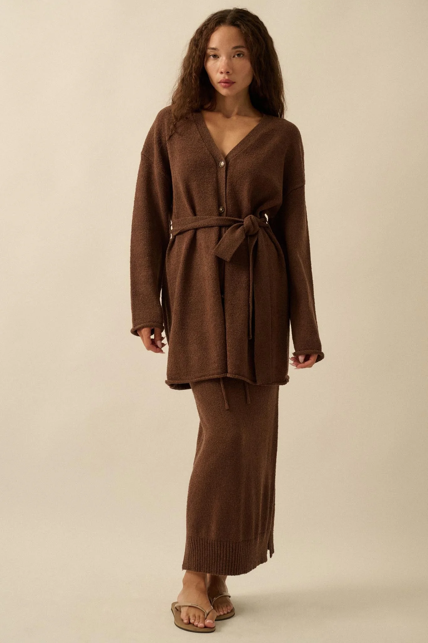Promise the Label Belted Button-Front Cardigan - Image 6