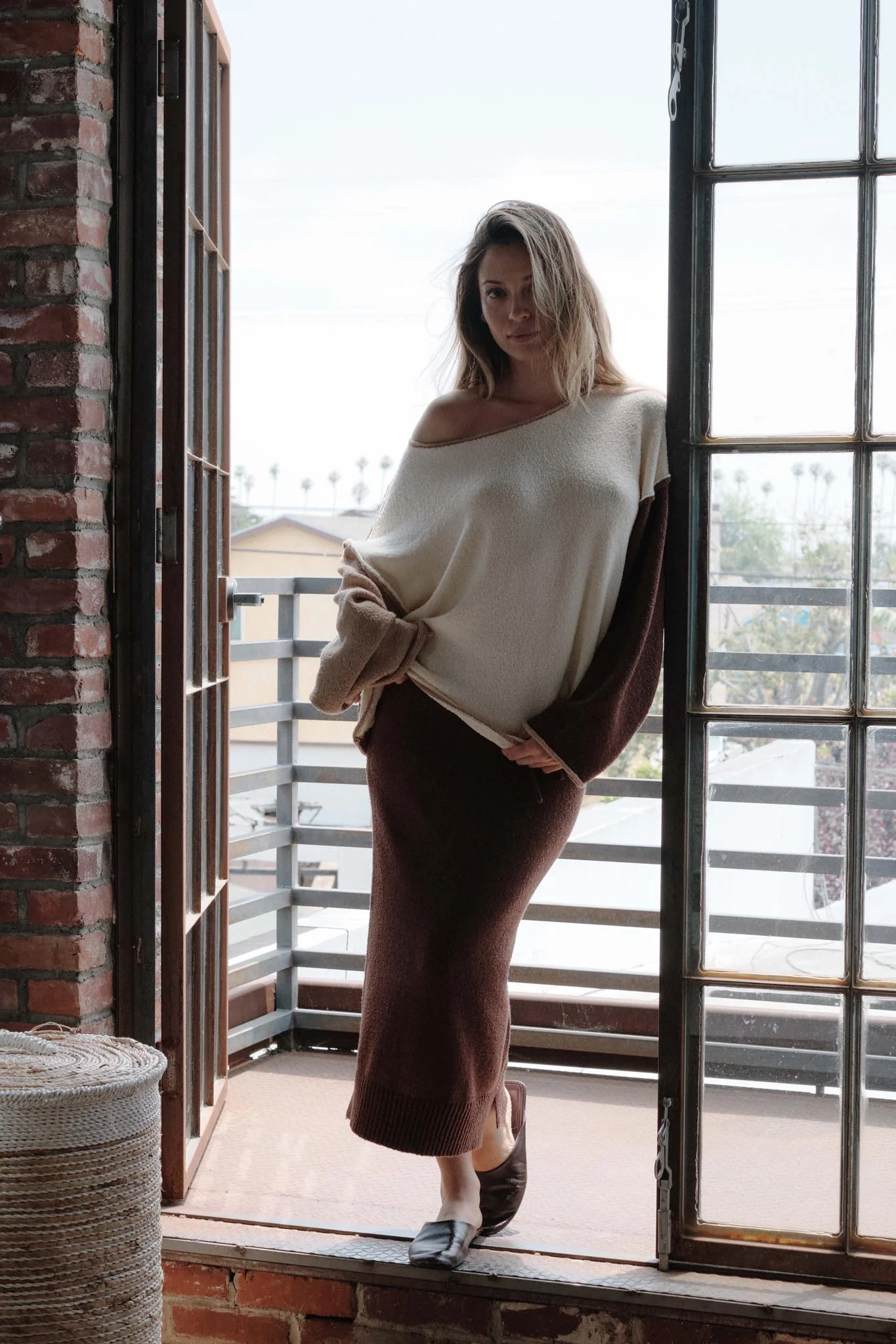 Promise the Label Colorblock Rolled-Edge Sweater - Image 2