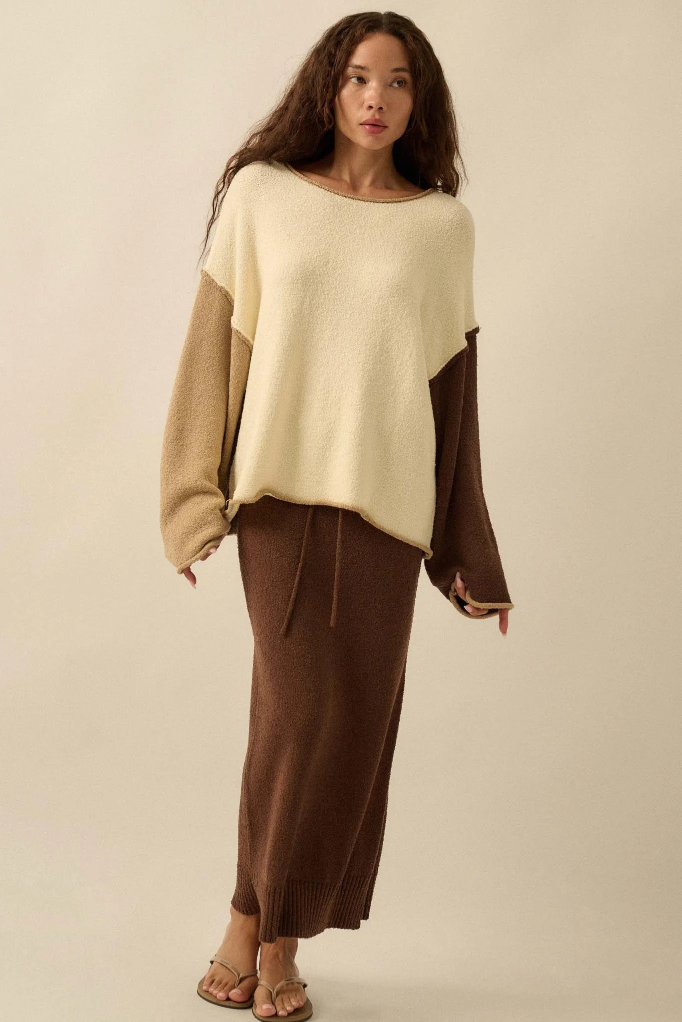 Promise the Label Colorblock Rolled-Edge Sweater - Image 7