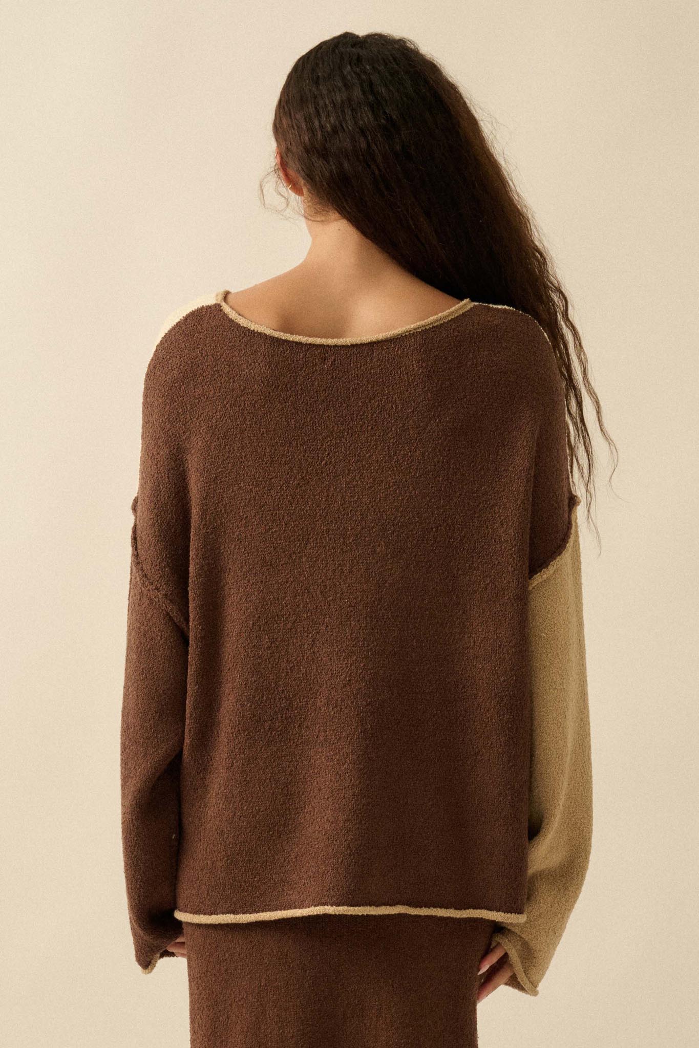Promise the Label Colorblock Rolled-Edge Sweater - Image 9