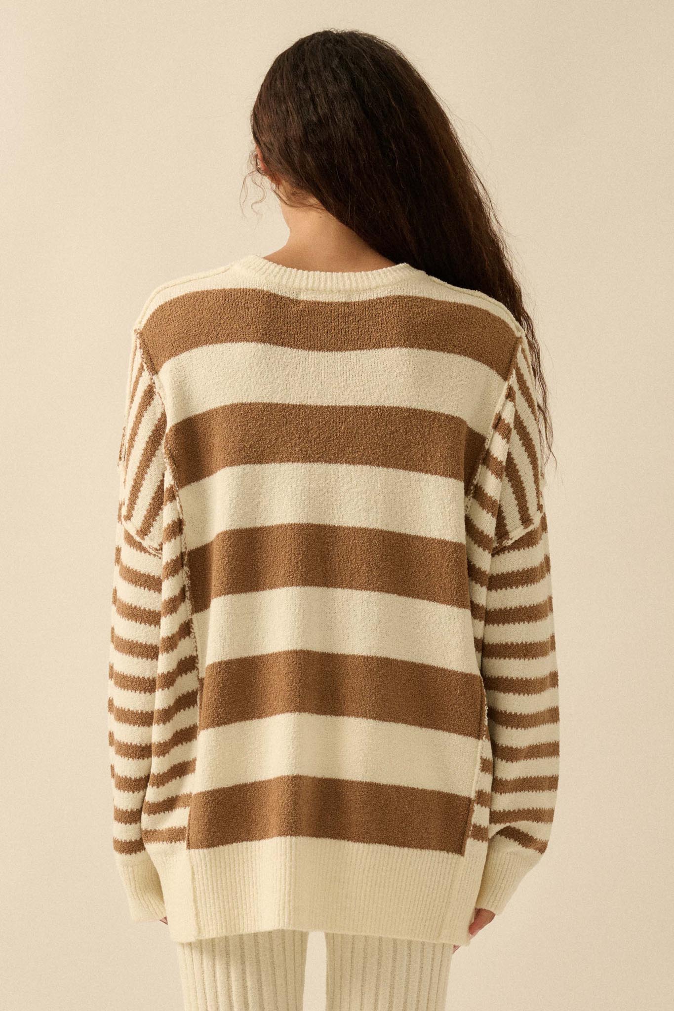 Promise the Label Paneled Striped Sweater - Image 9