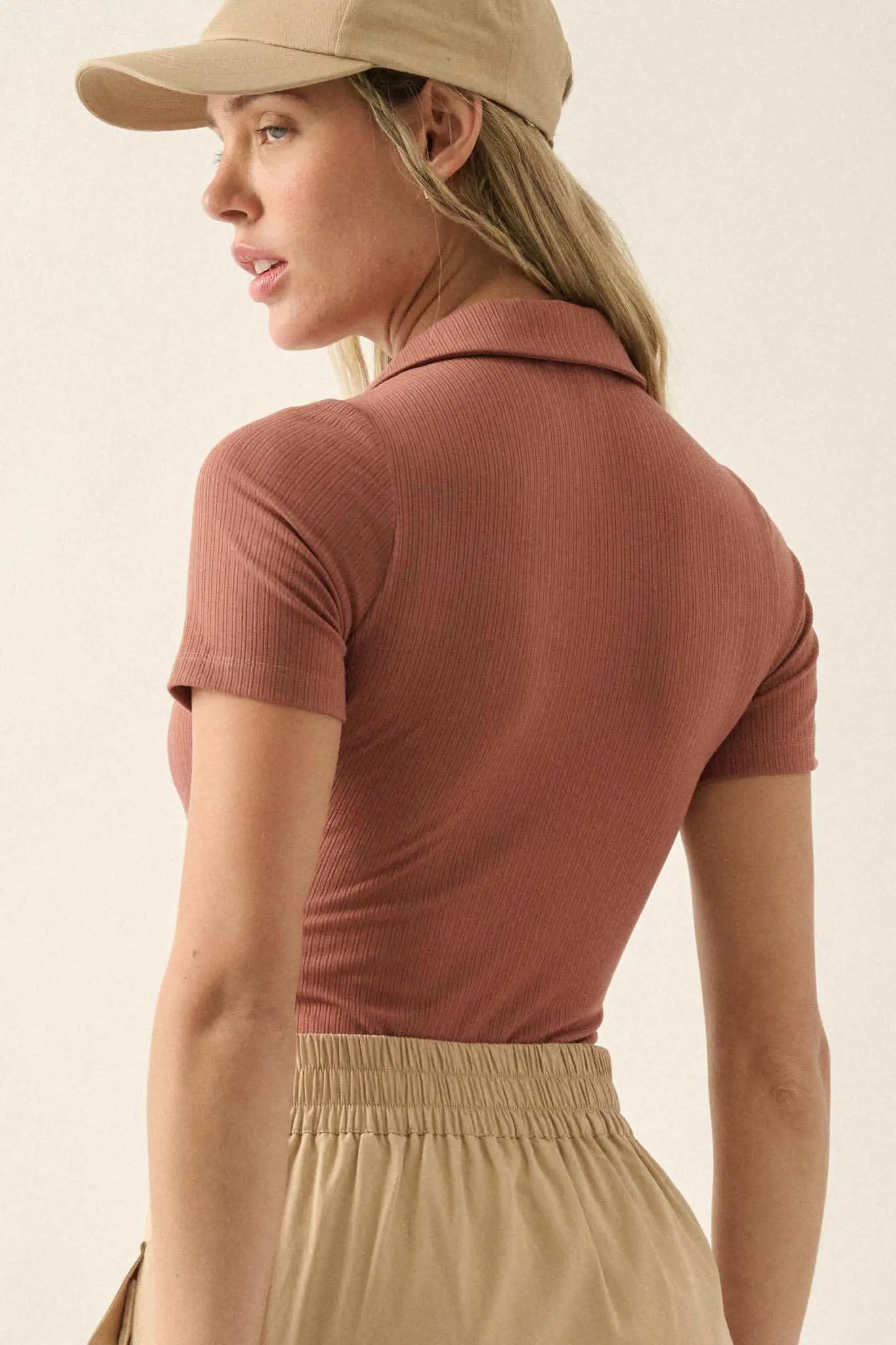 Promise the Label Rib-Knit Polo Bodysuit - Image 15