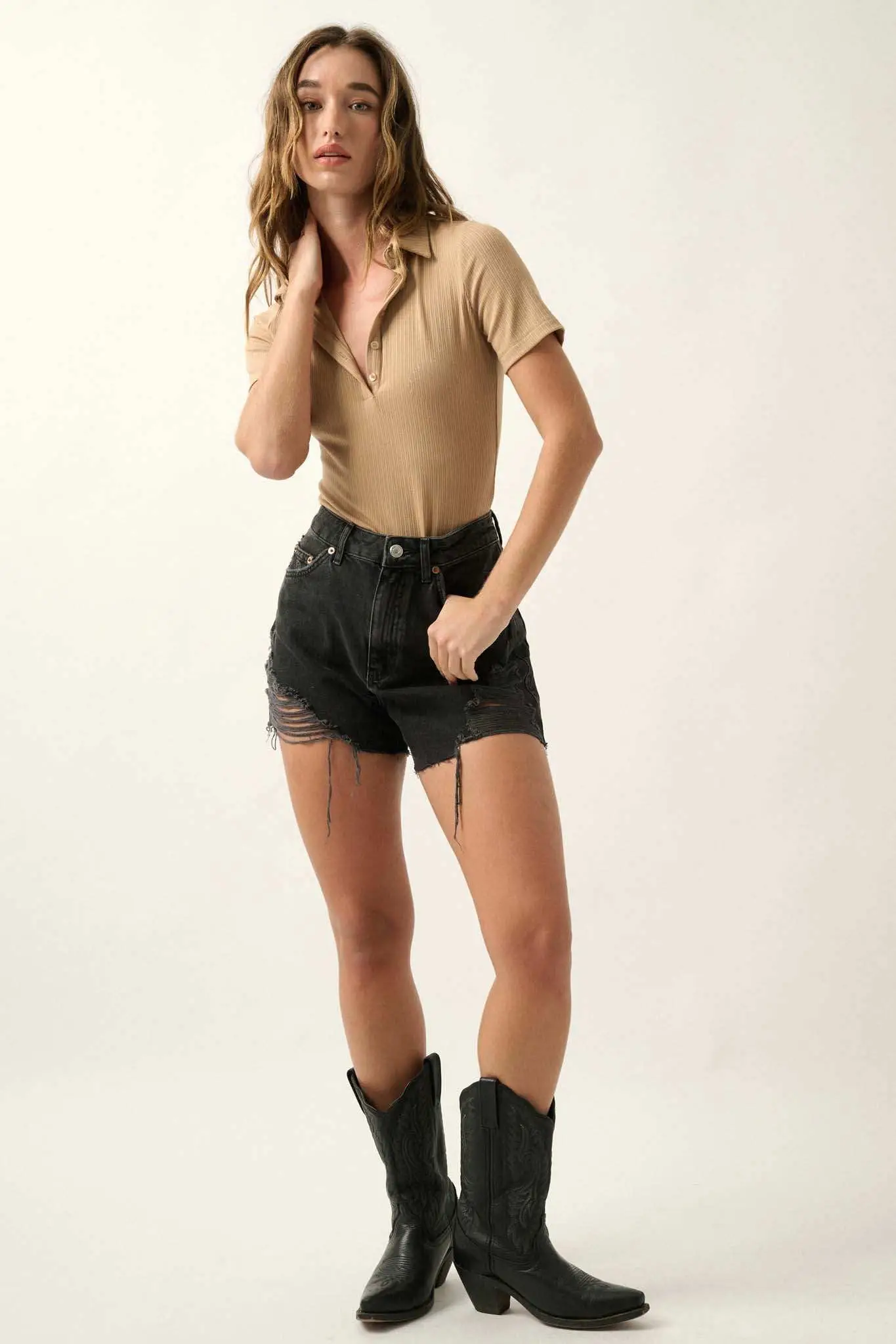 Promise the Label Rib-Knit Polo Bodysuit - Image 19