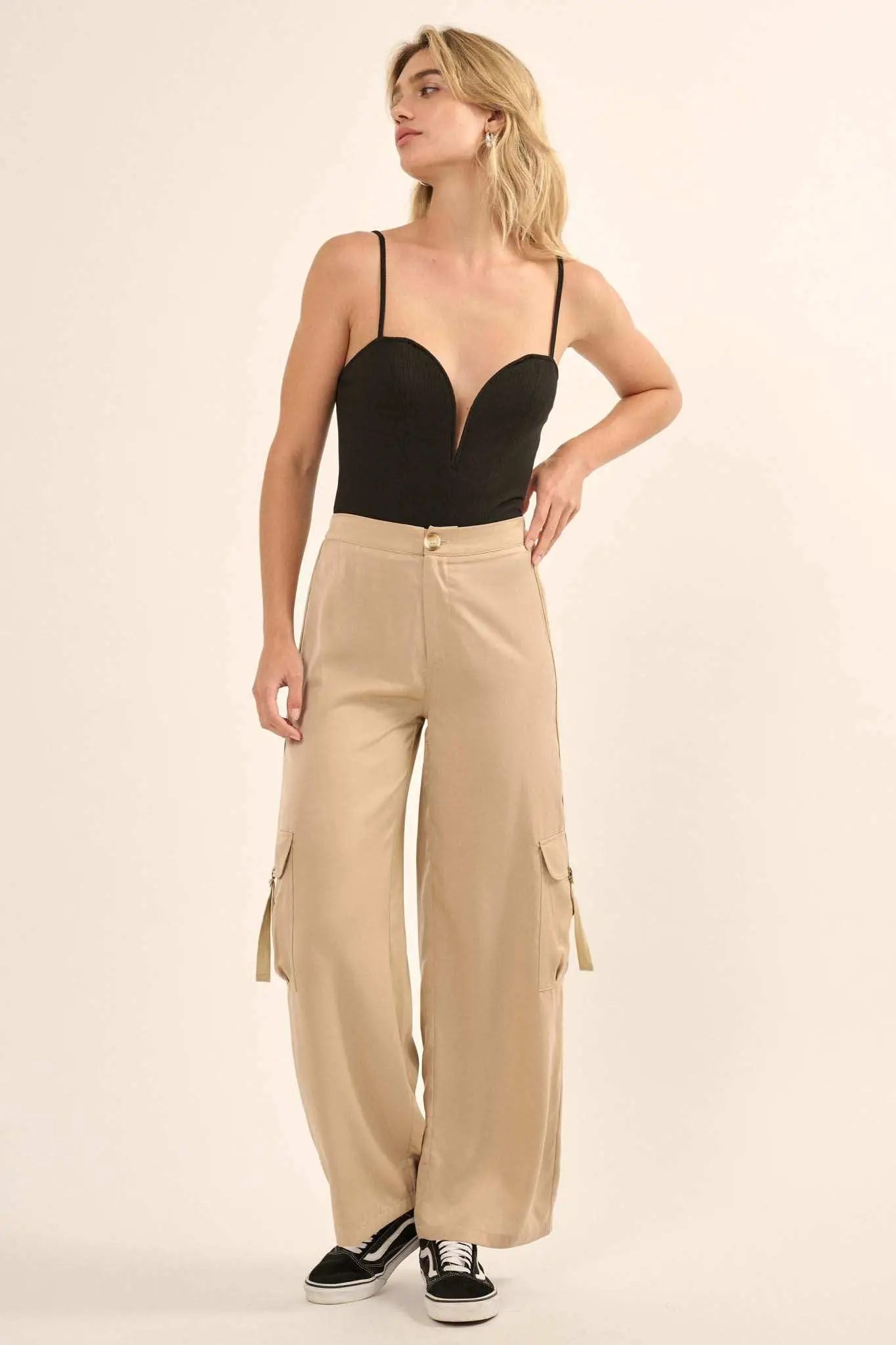 Promise the Label Rib-Knit V-Wire Plunge Bodysuit - Image 5