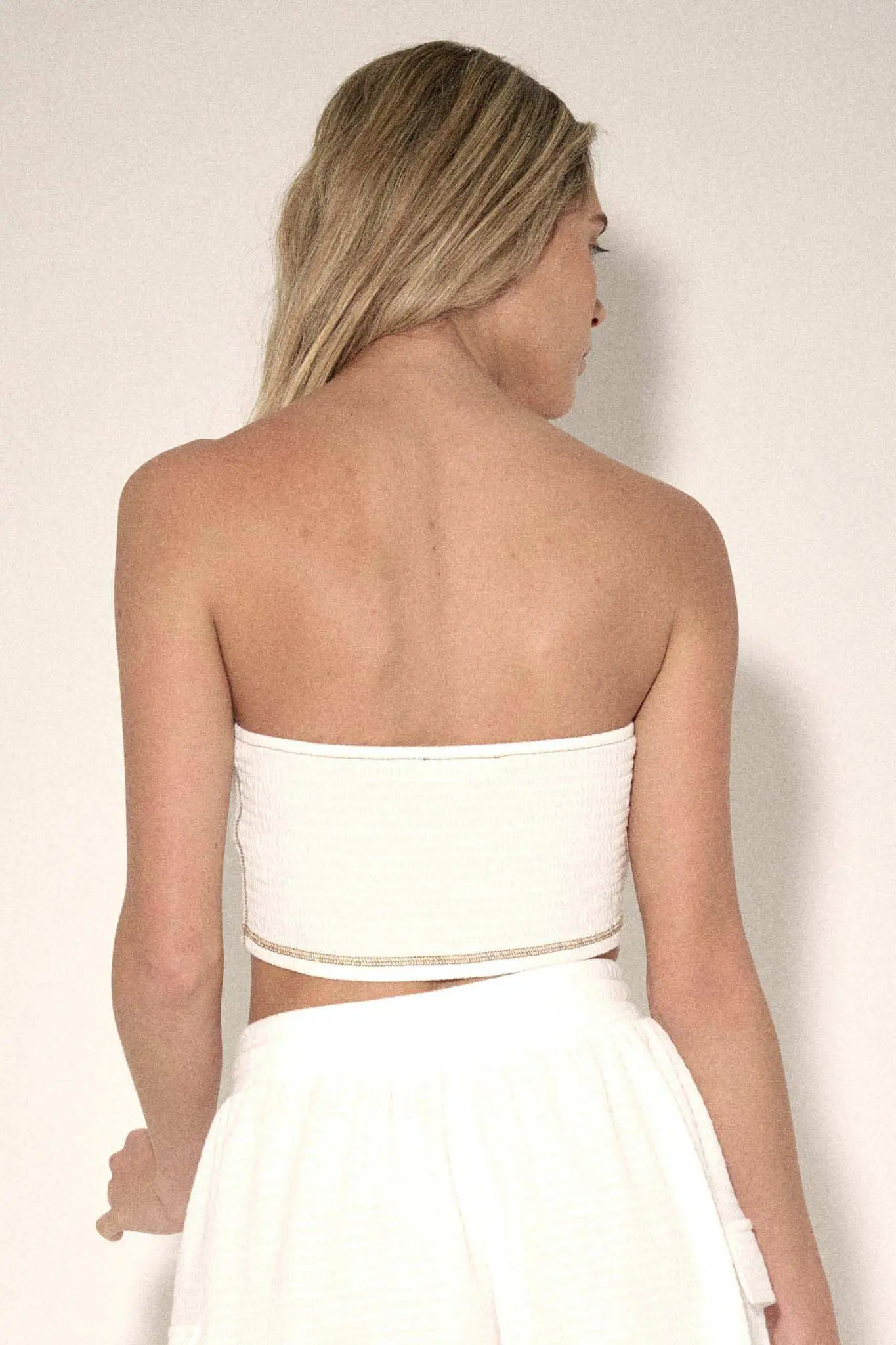 Promise the Label Smocked Jersey Bandeau Tube Top - Image 14