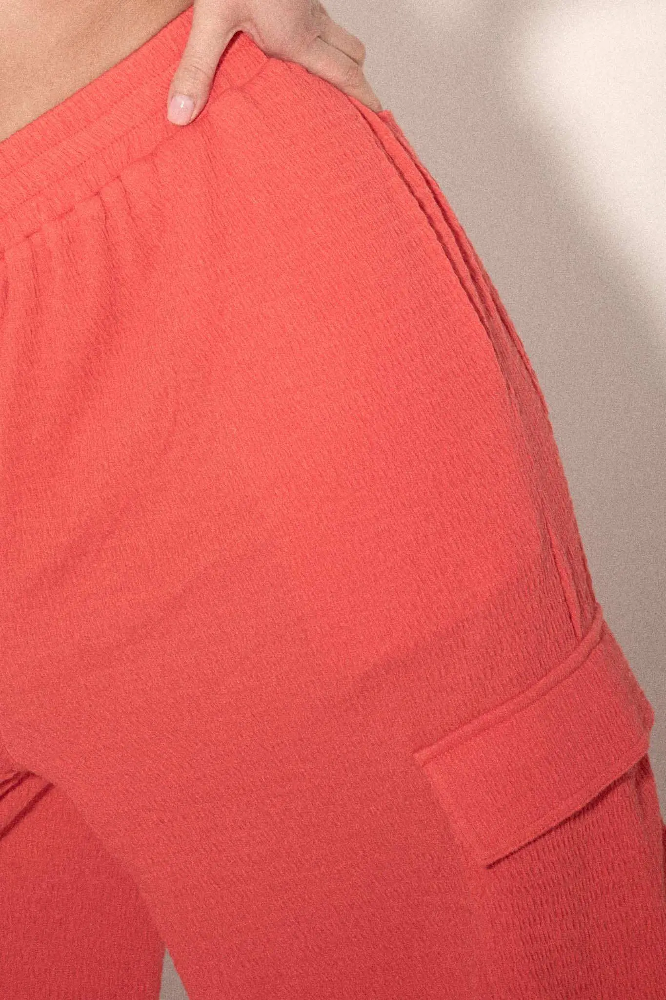 Smocked Jersey Wide-Leg Cargo Lounge Pants - Image 7