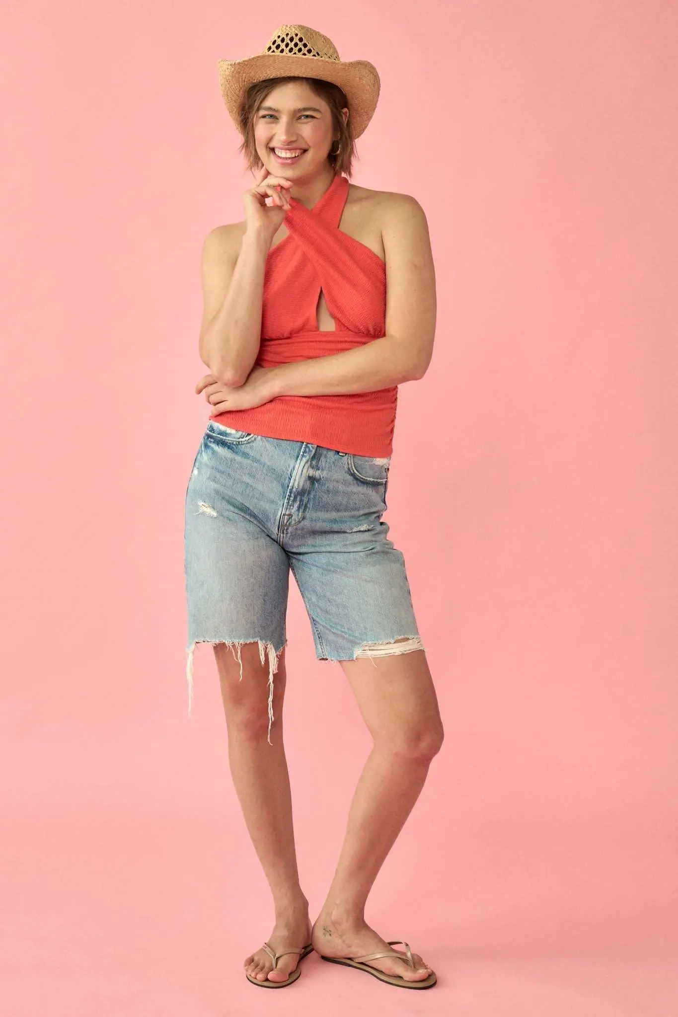 Promise the Label Smocked Jersey Halter Top - Image 11