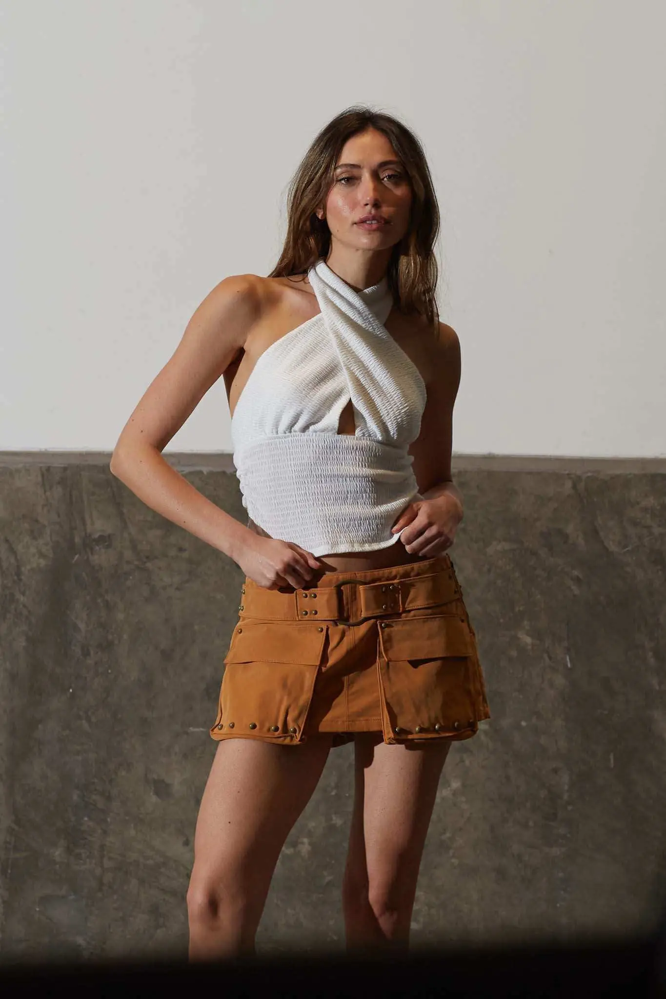 Promise the Label Smocked Jersey Halter Top - Image 2