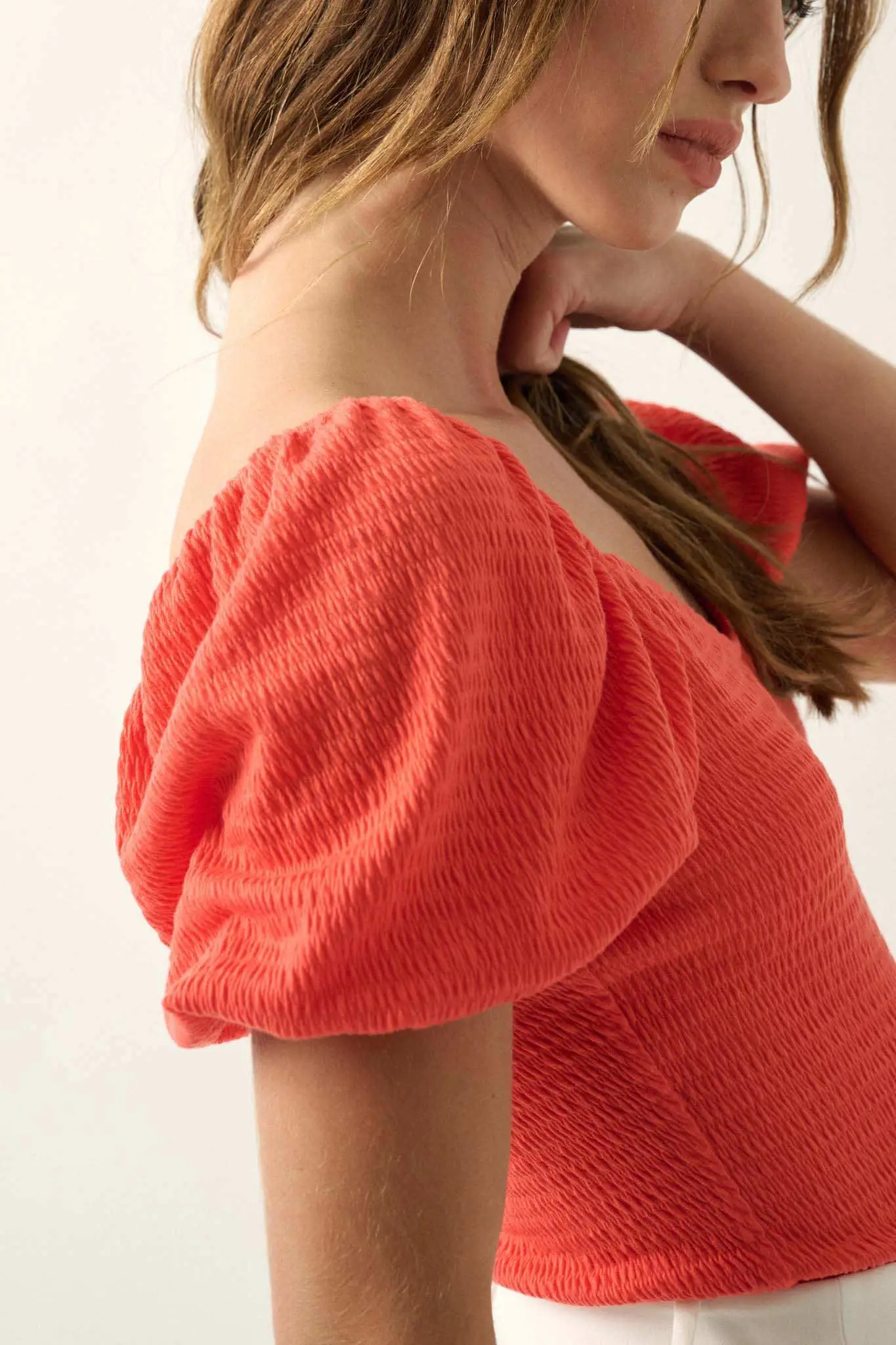 Promise the Label Smocked Jersey Peasant Top - Image 11
