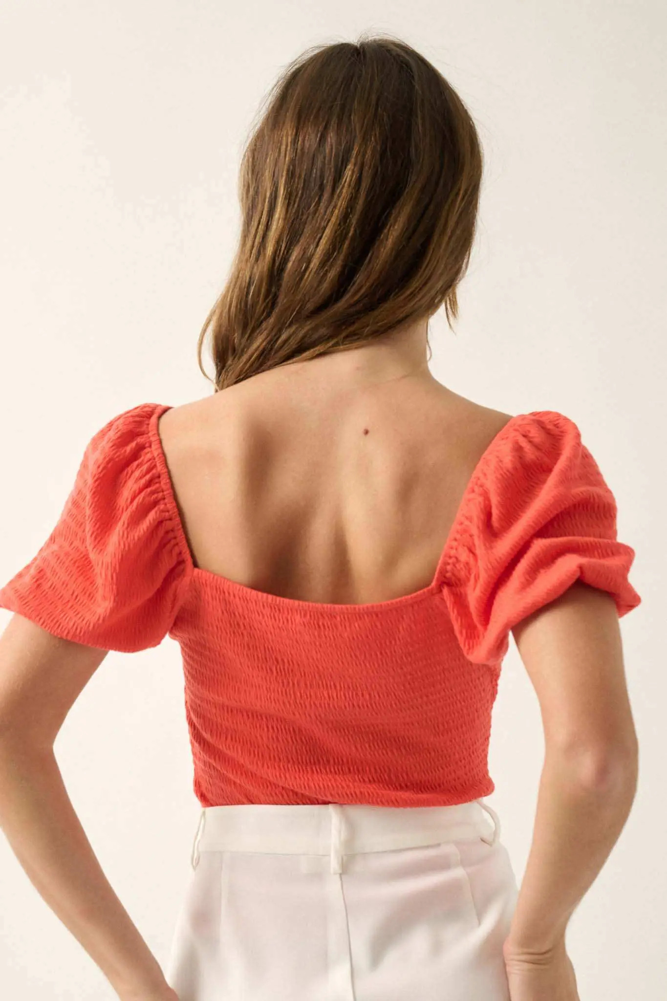 Promise the Label Smocked Jersey Peasant Top - Image 15