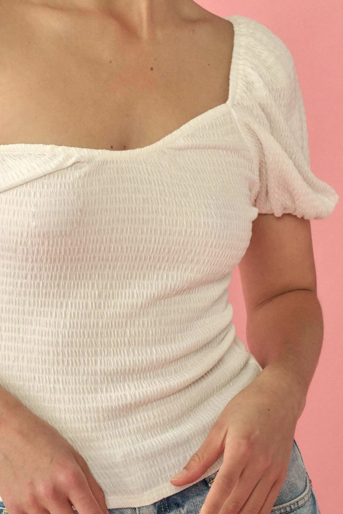 Promise the Label Smocked Jersey Peasant Top - Image 16