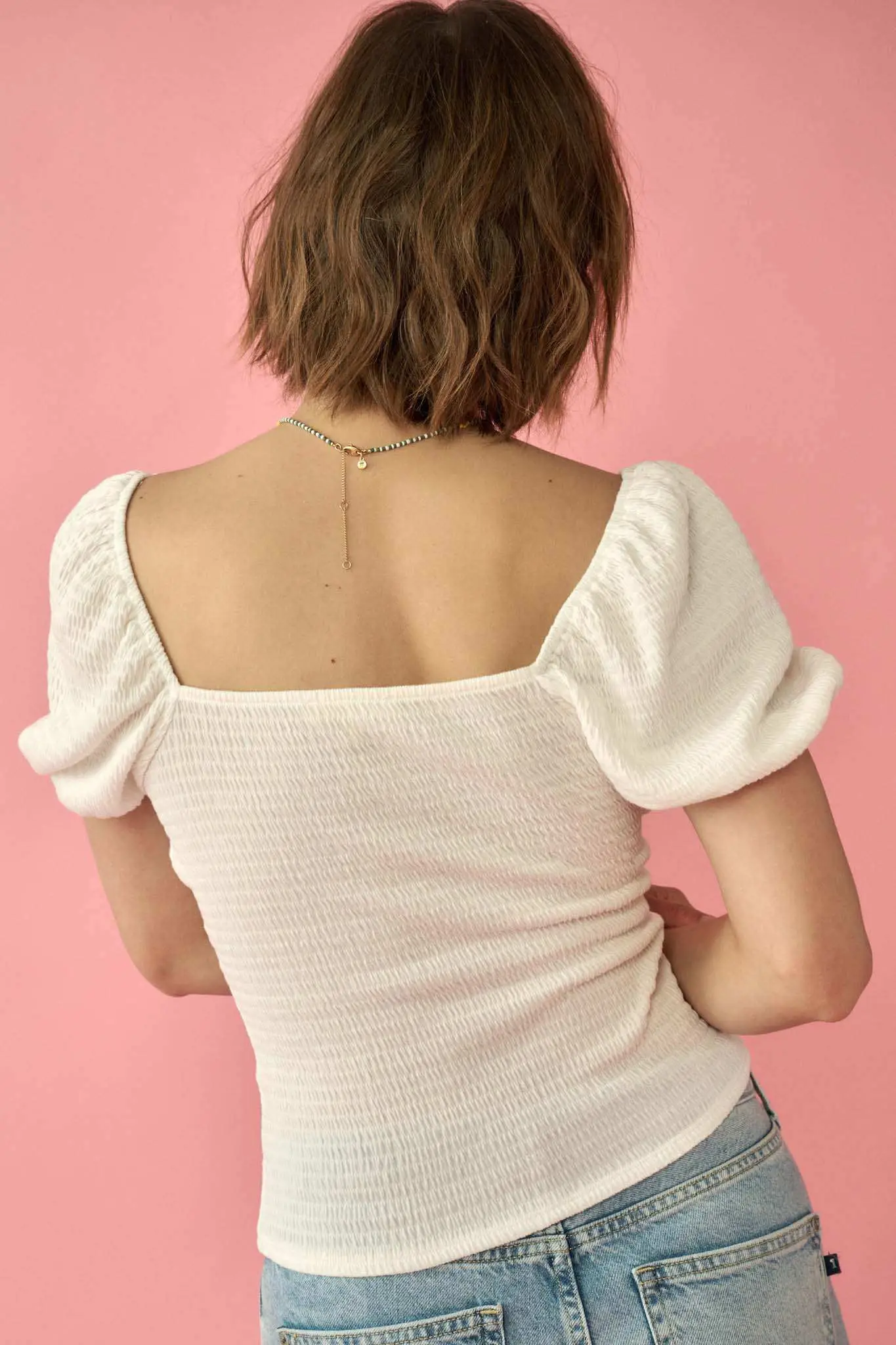 Promise the Label Smocked Jersey Peasant Top - Image 20