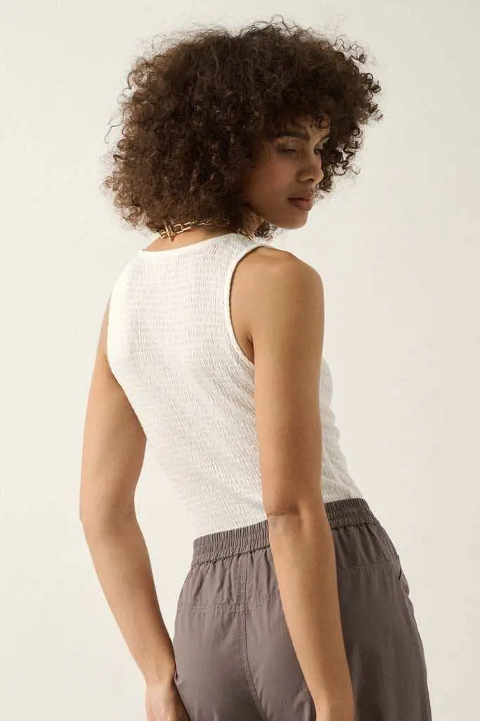 Promise the Label Smocked Jersey Ruched Bodysuit - Image 20