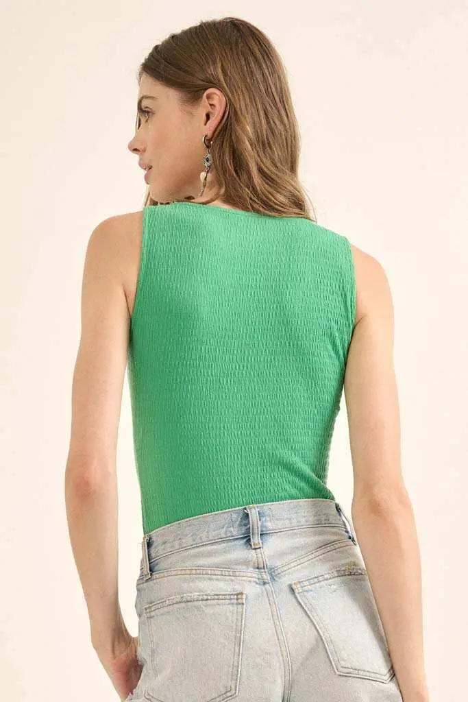 Promise the Label Smocked Jersey Ruched Bodysuit - Image 5