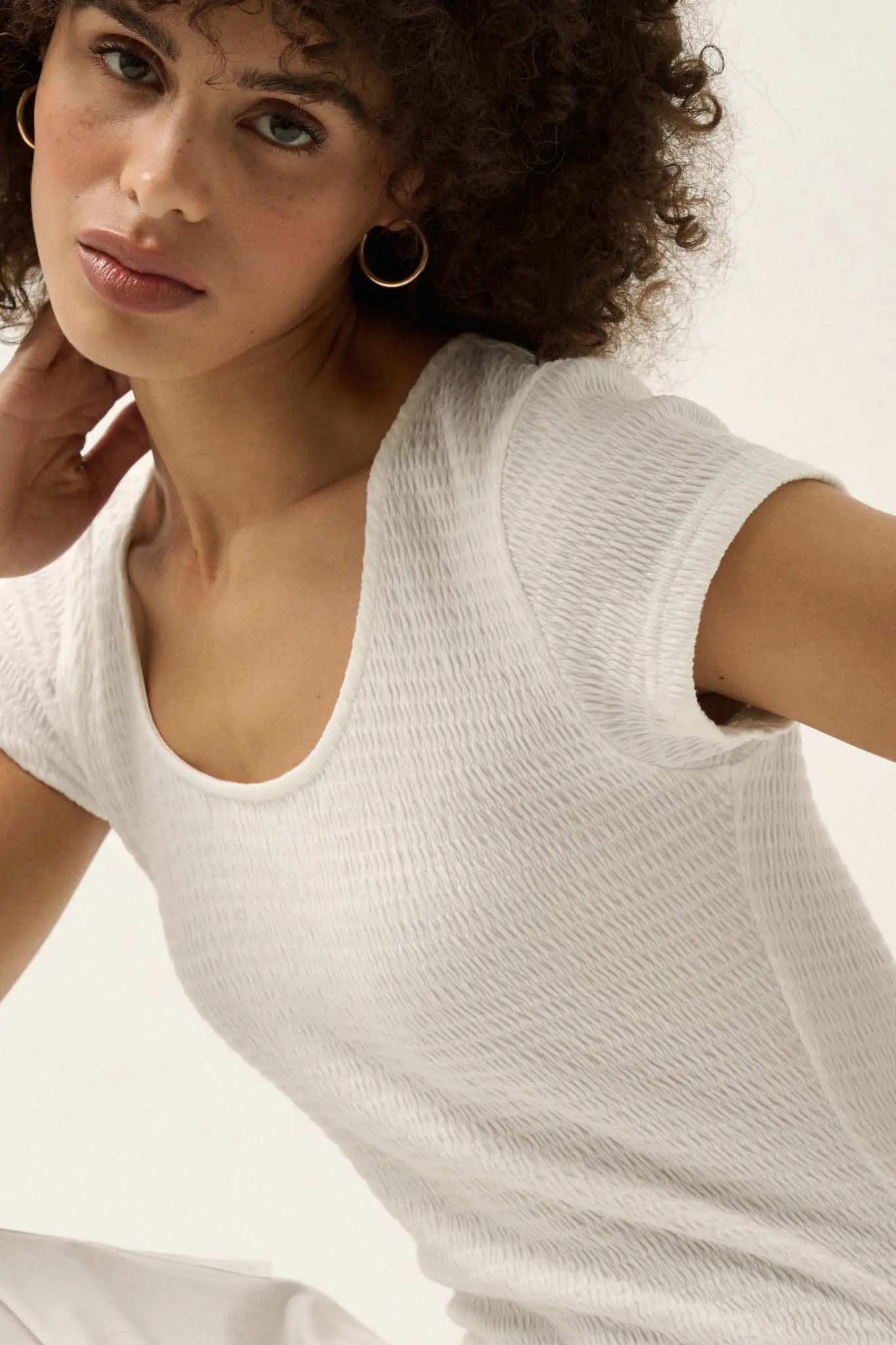 Promise the Label Smocked Jersey Scoop Bodysuit - Image 4