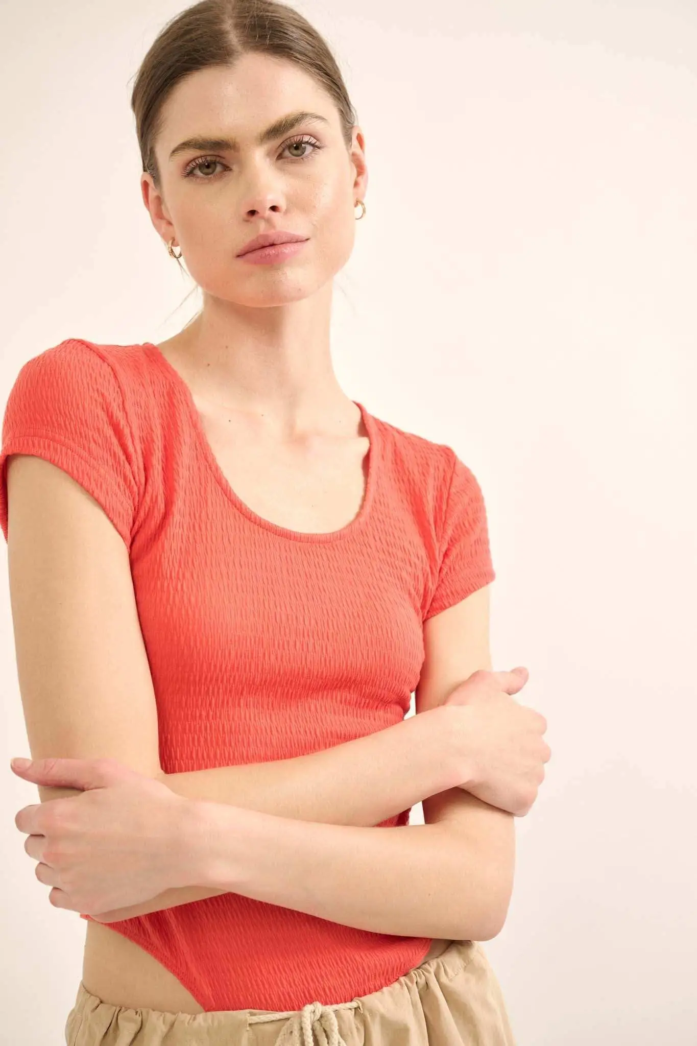 Promise the Label Smocked Jersey Scoop Bodysuit - Image 9
