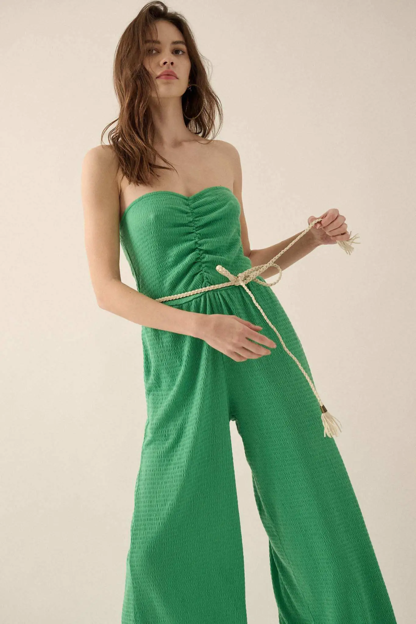 Promise the Label Smocked Jersey Strapless Jumpsuit - Image 12