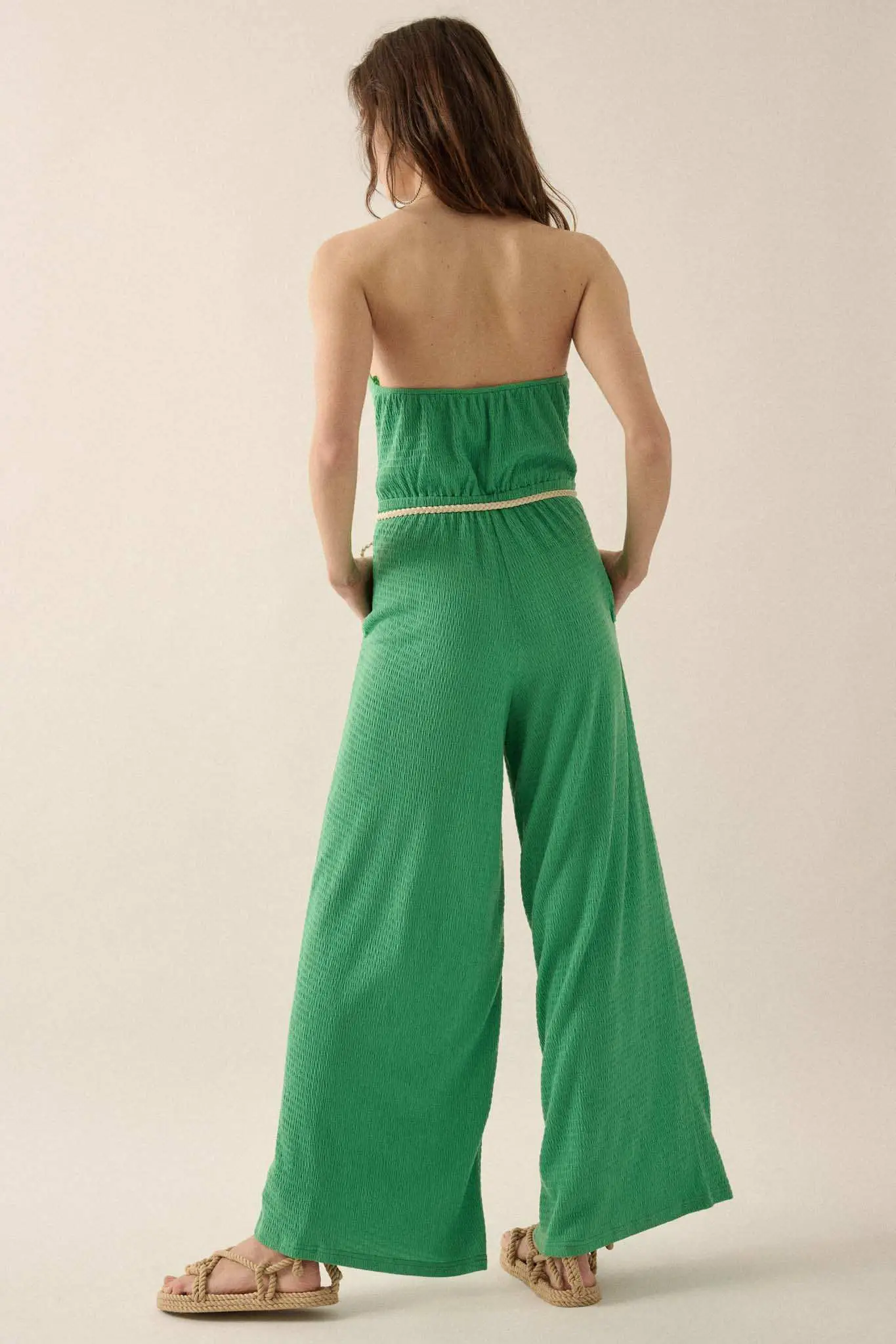 Promise the Label Smocked Jersey Strapless Jumpsuit - Image 14