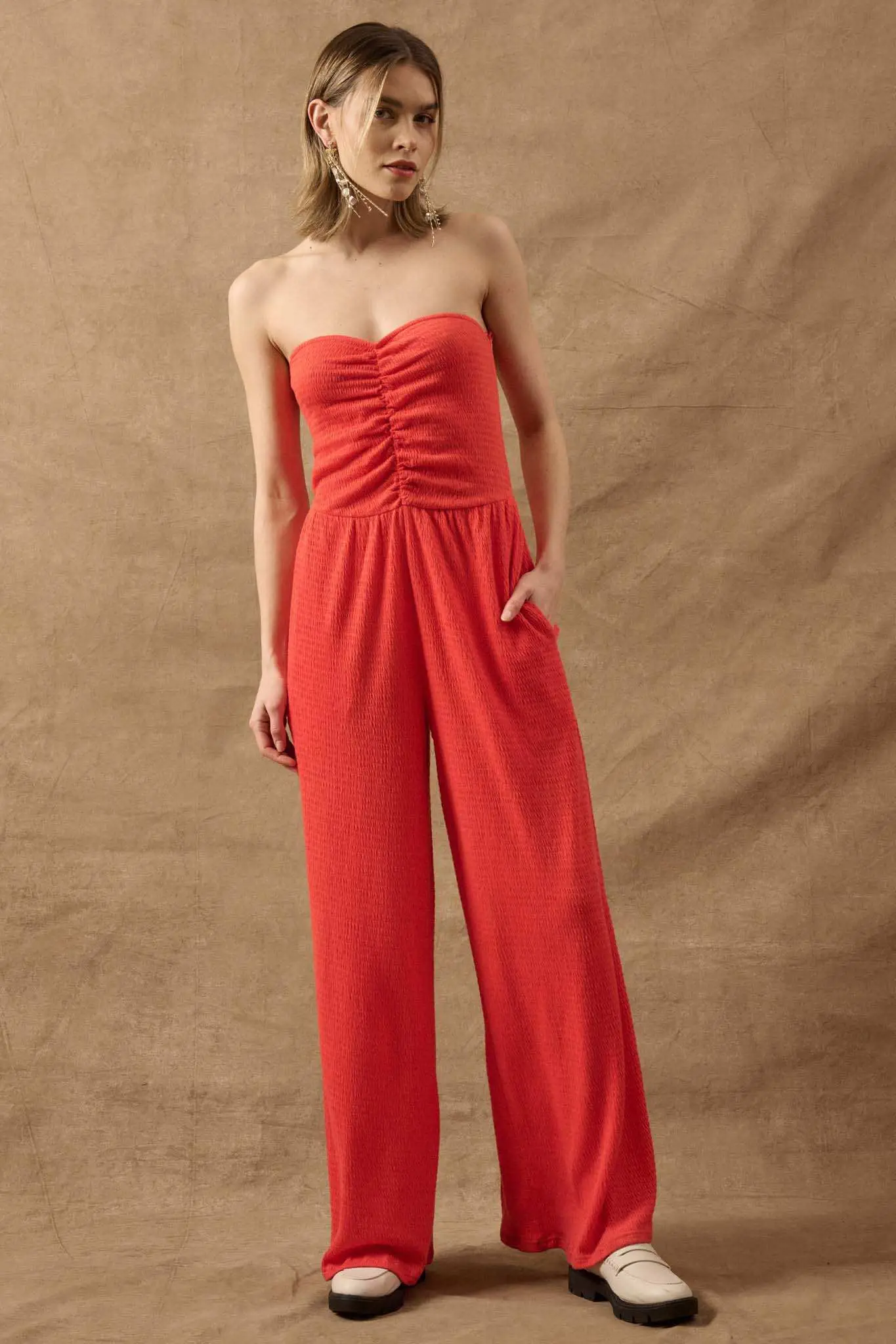 Promise the Label Smocked Jersey Strapless Jumpsuit - Image 18