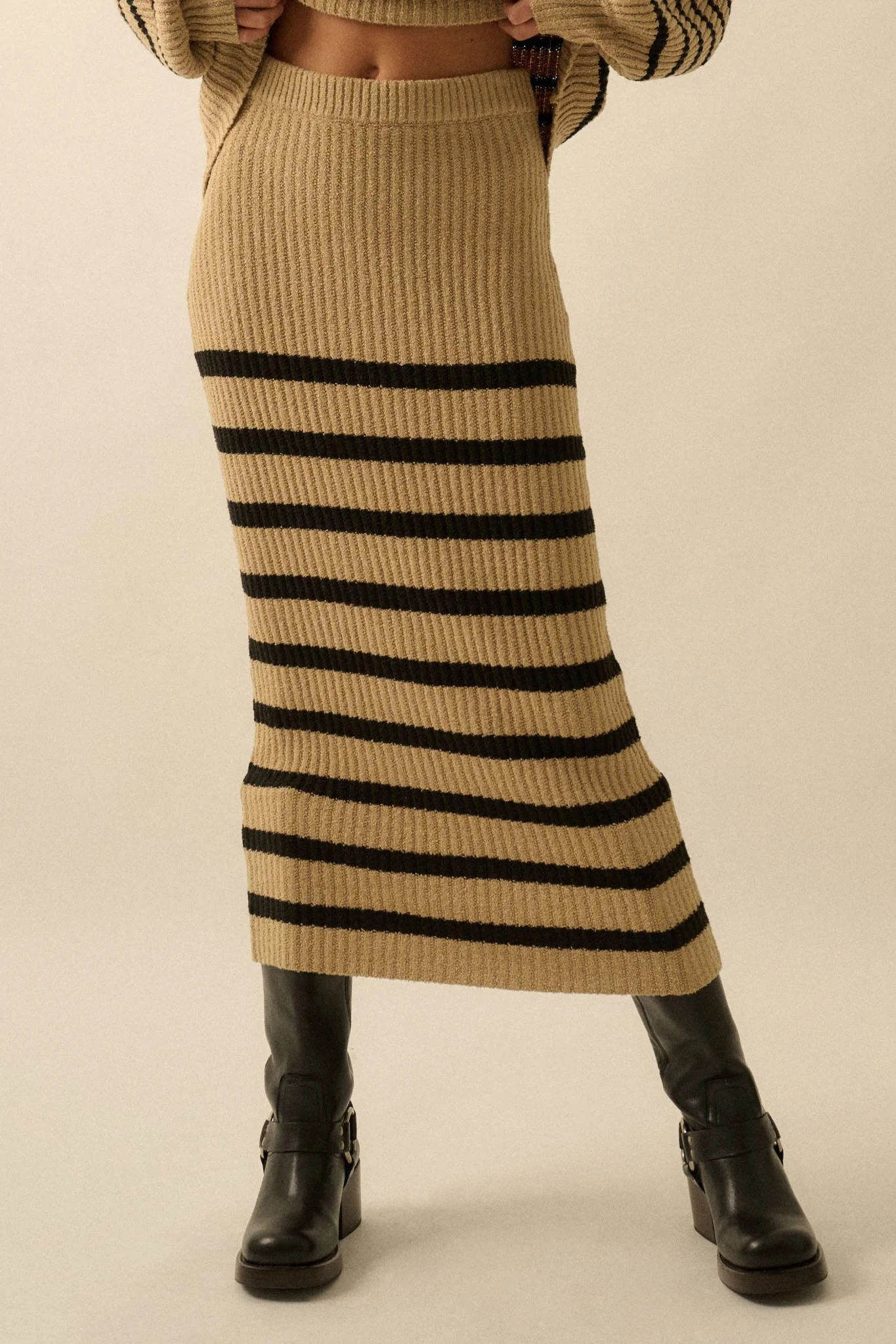Promise the Label Striped Maxi Sweater Skirt - Image 10