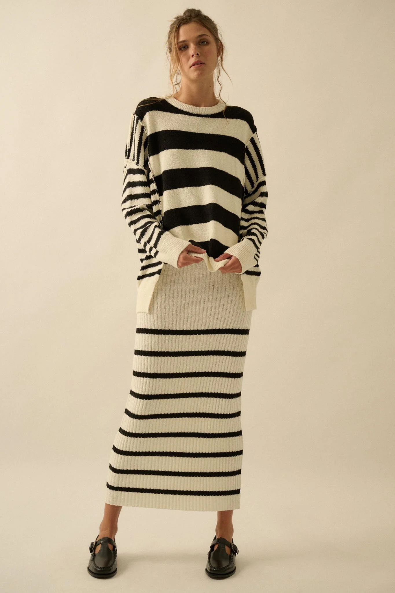 Promise the Label Striped Maxi Sweater Skirt - Image 7
