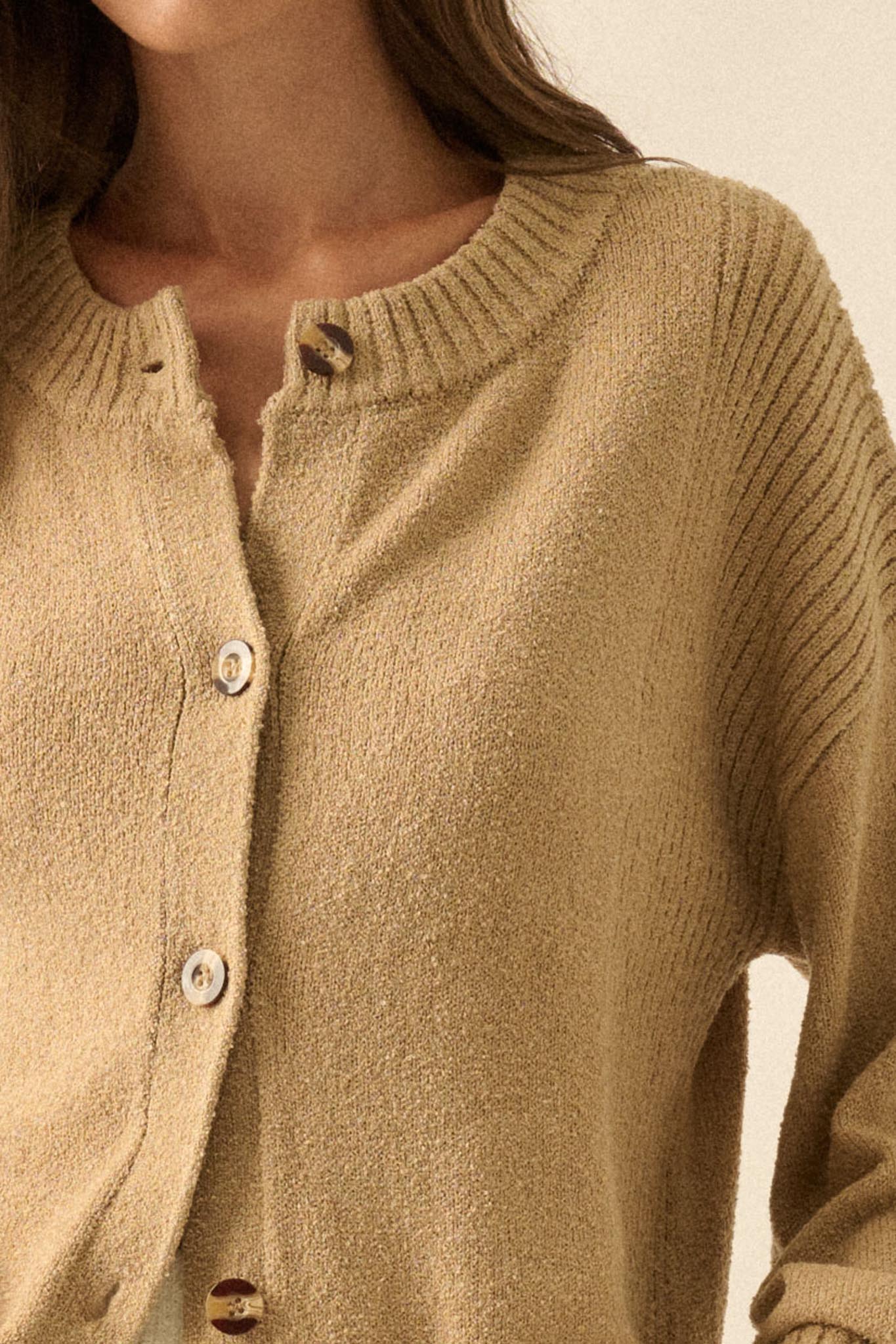 Promise the Label Textured Knit Buttoned Cardigan - Image 11