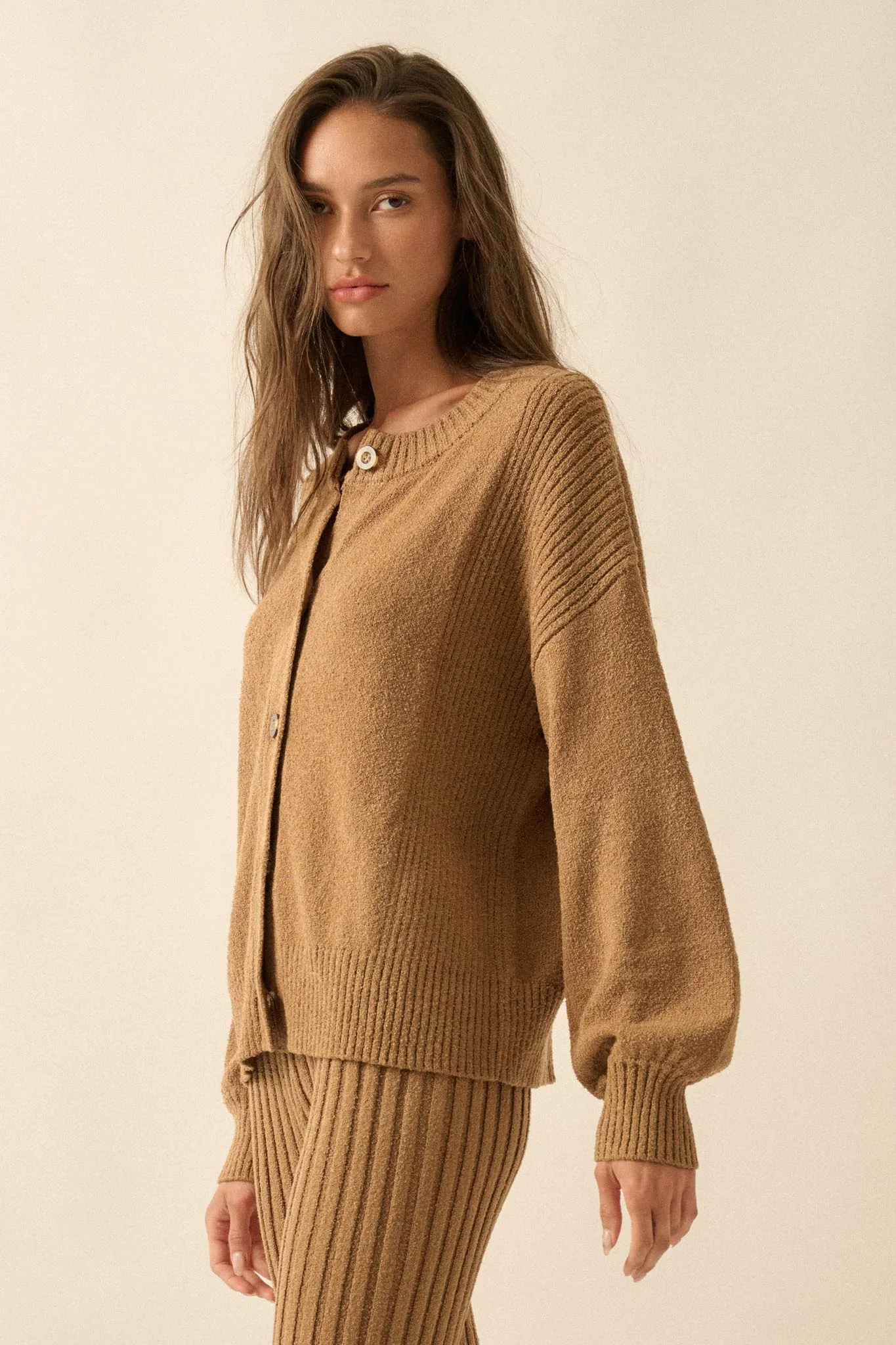 Promise the Label Textured Knit Buttoned Cardigan - Image 20