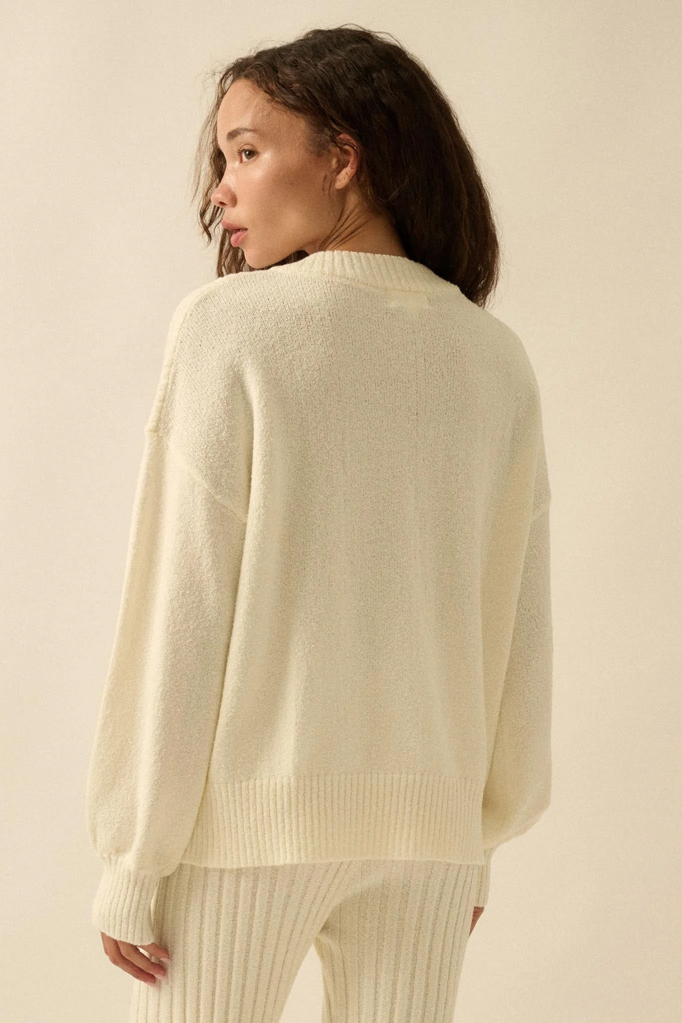 Promise the Label Textured Knit Buttoned Cardigan - Image 9