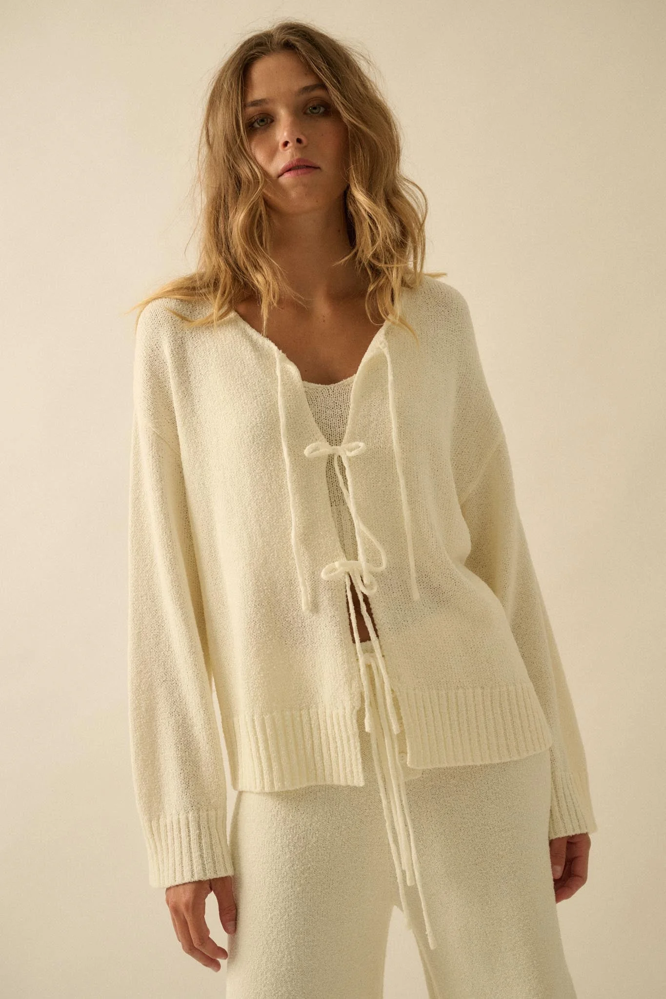Promise the Label Textured Knit Cardigan and Tank - Image 10