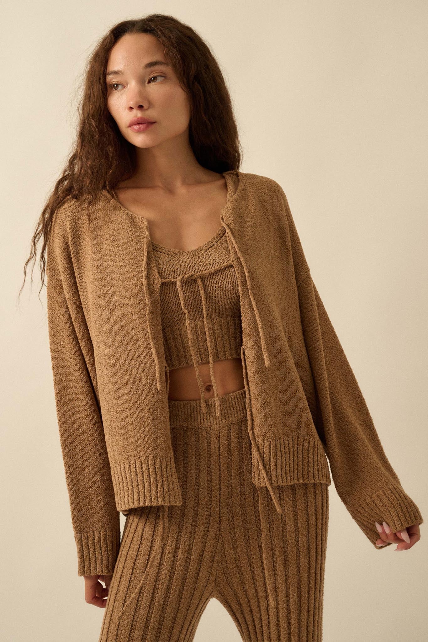 Promise the Label Textured Knit Cardigan and Tank - Image 7