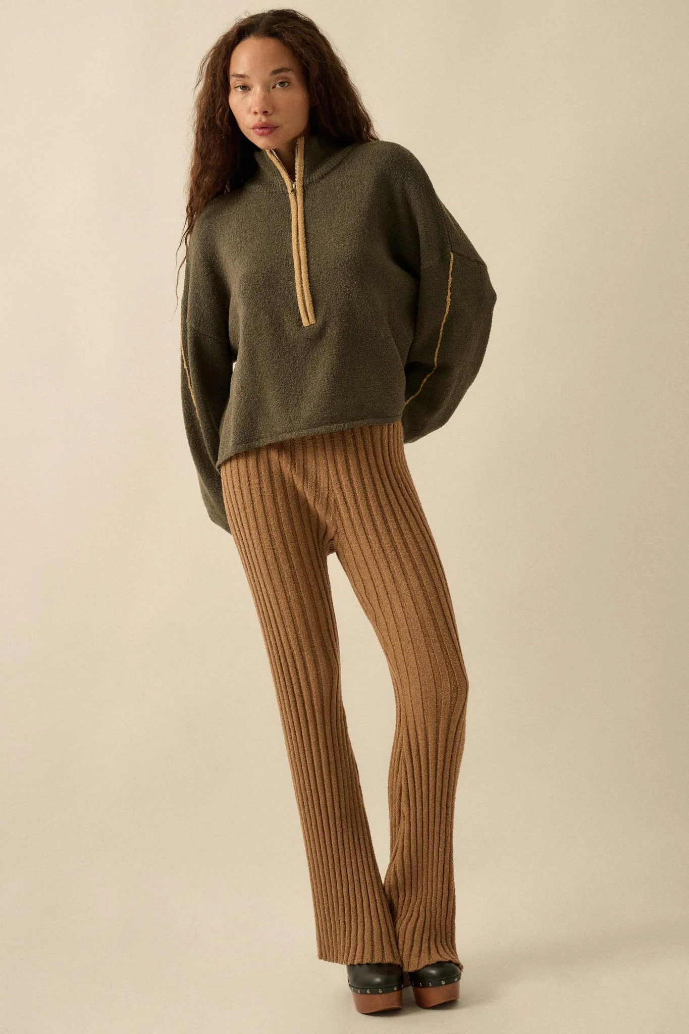 Promise the Label Textured Knit Half-Zip Sweater - Image 14