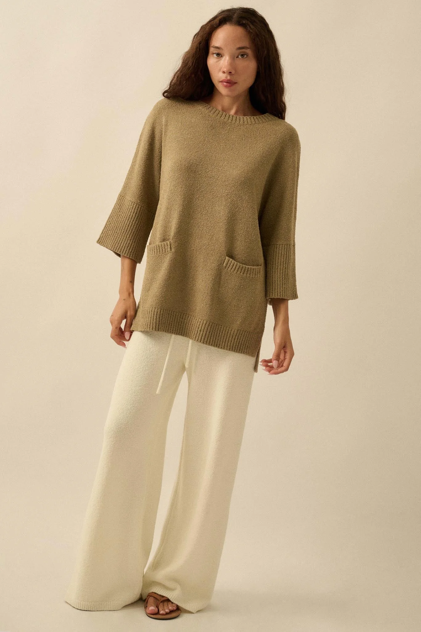 Promise the Label Textured Knit Tunic Sweater - Image 7