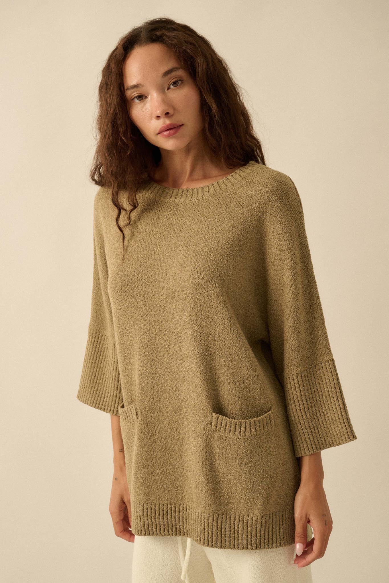 Promise the Label Textured Knit Tunic Sweater - Image 8