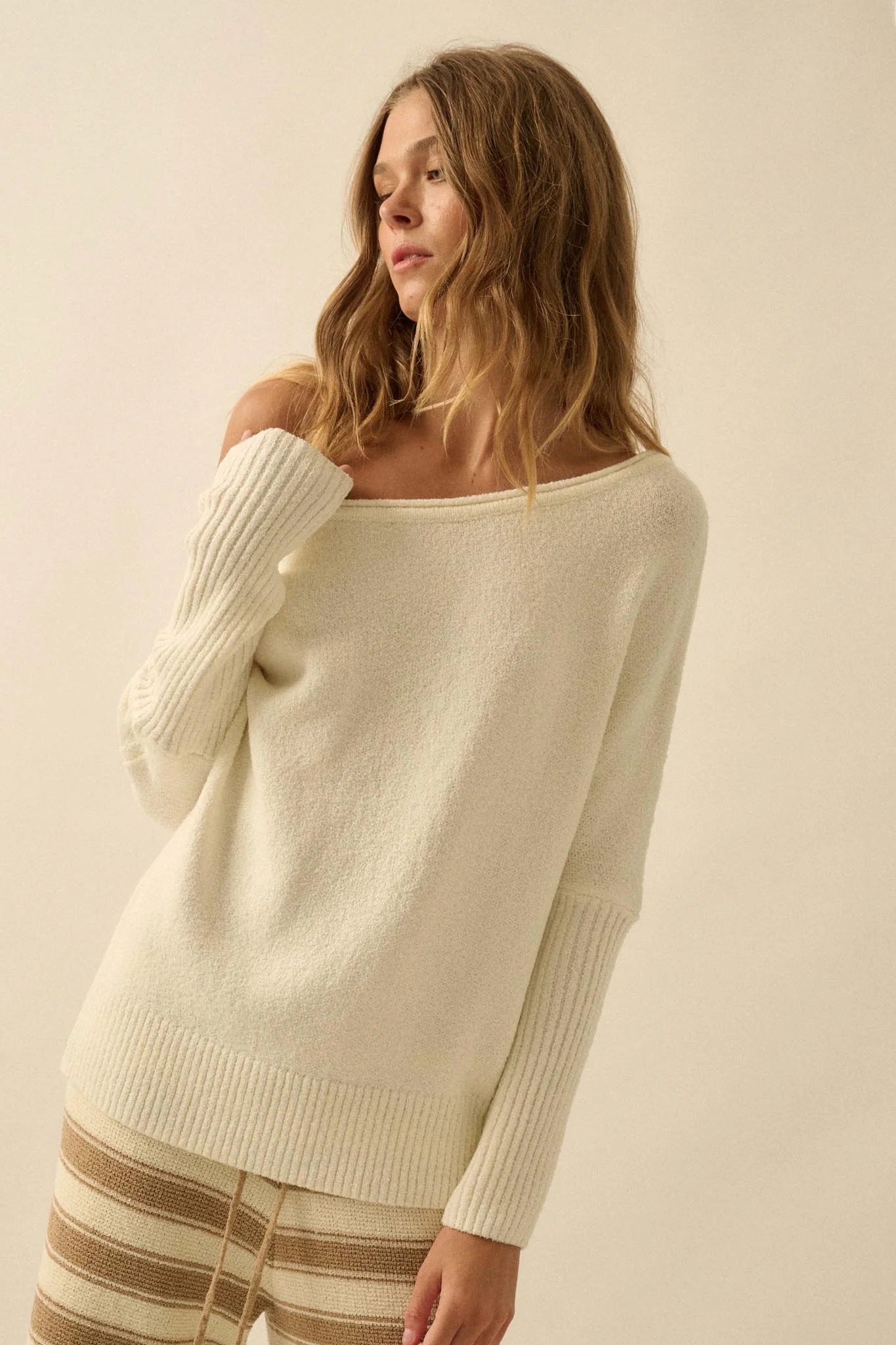 Promise the Label Textured One-Shoulder Sweater - Image 13