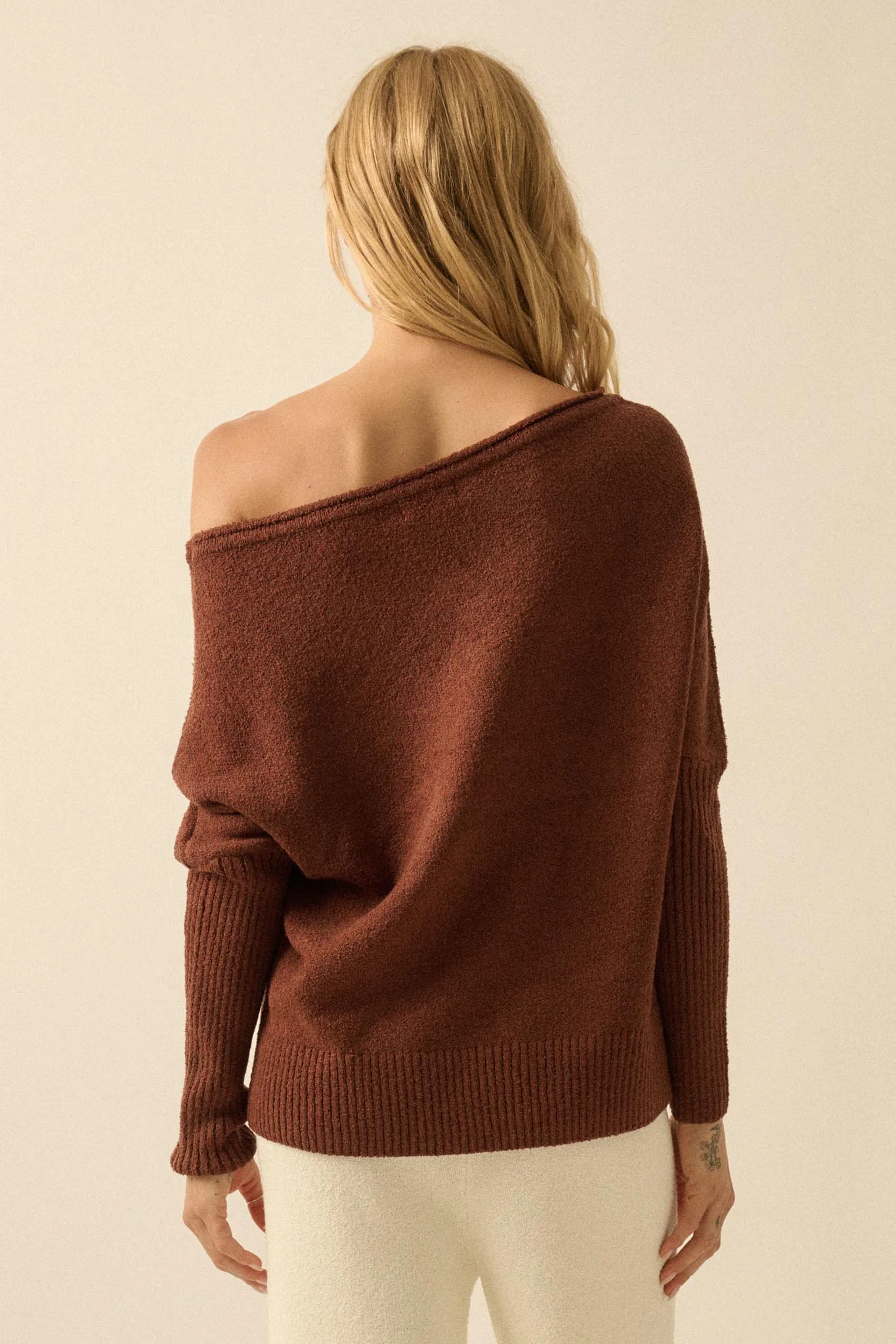 Promise the Label Textured One-Shoulder Sweater - Image 24