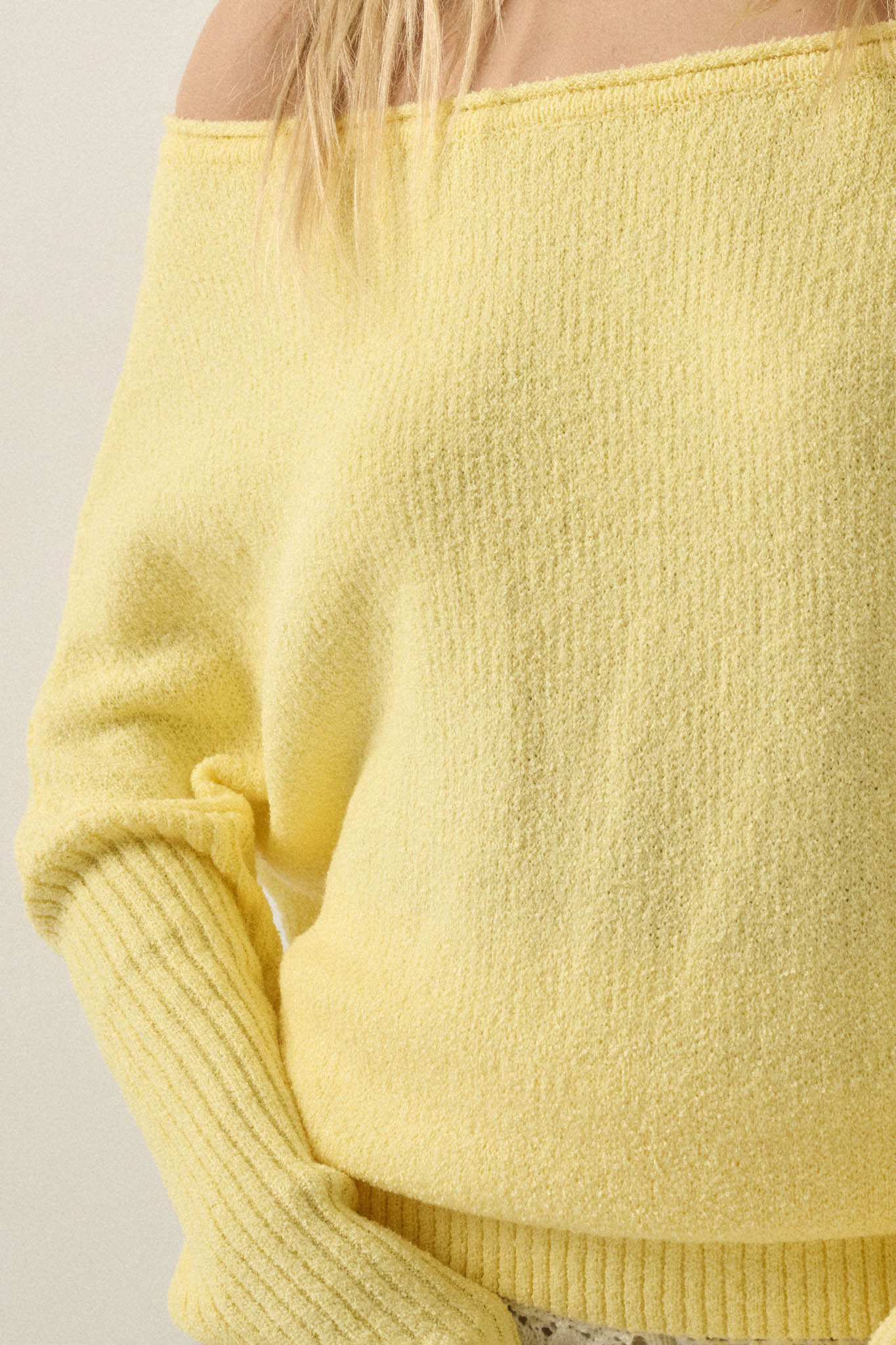 Promise the Label Textured One-Shoulder Sweater - Image 3