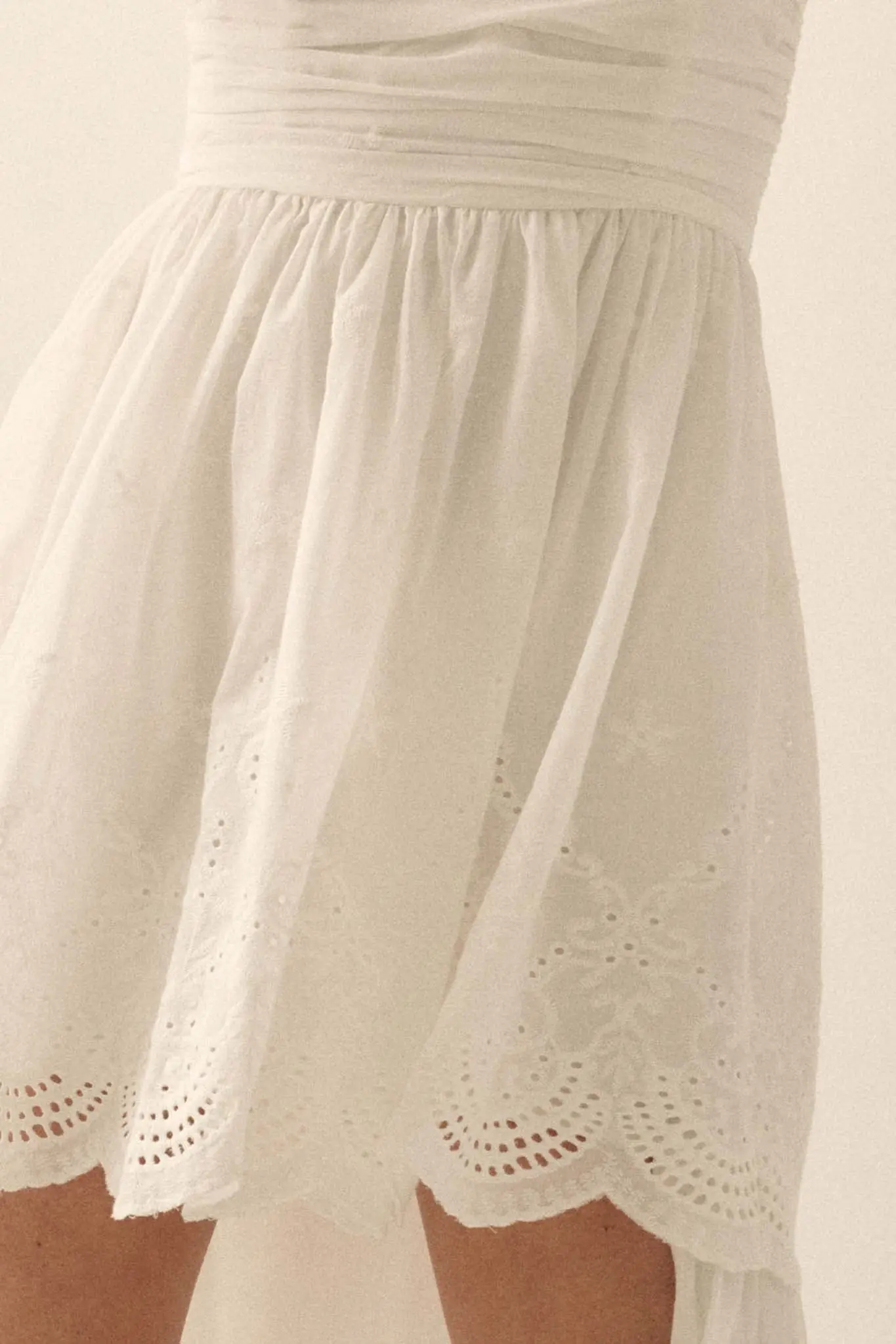 Pure Perfection Eyelet Lace High-Low Maxi Dress - Image 5
