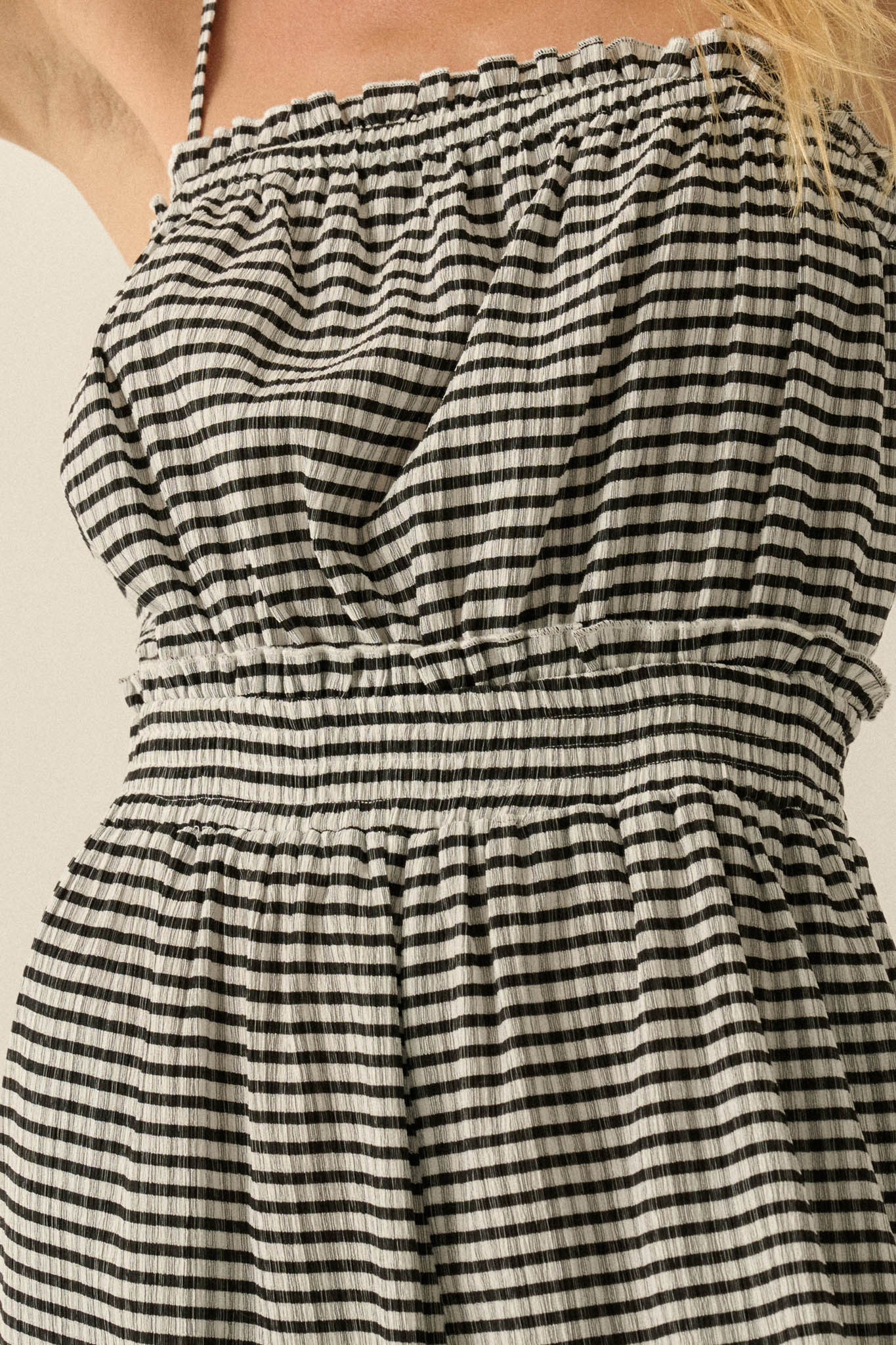 Pure Sweetness Gingham Tie-Back Balloon Jumpsuit - Image 8