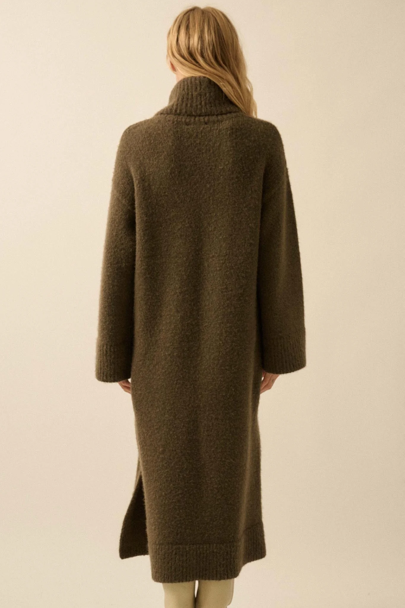 Quiet Hour Turtleneck Midi Sweater Dress - Image 12