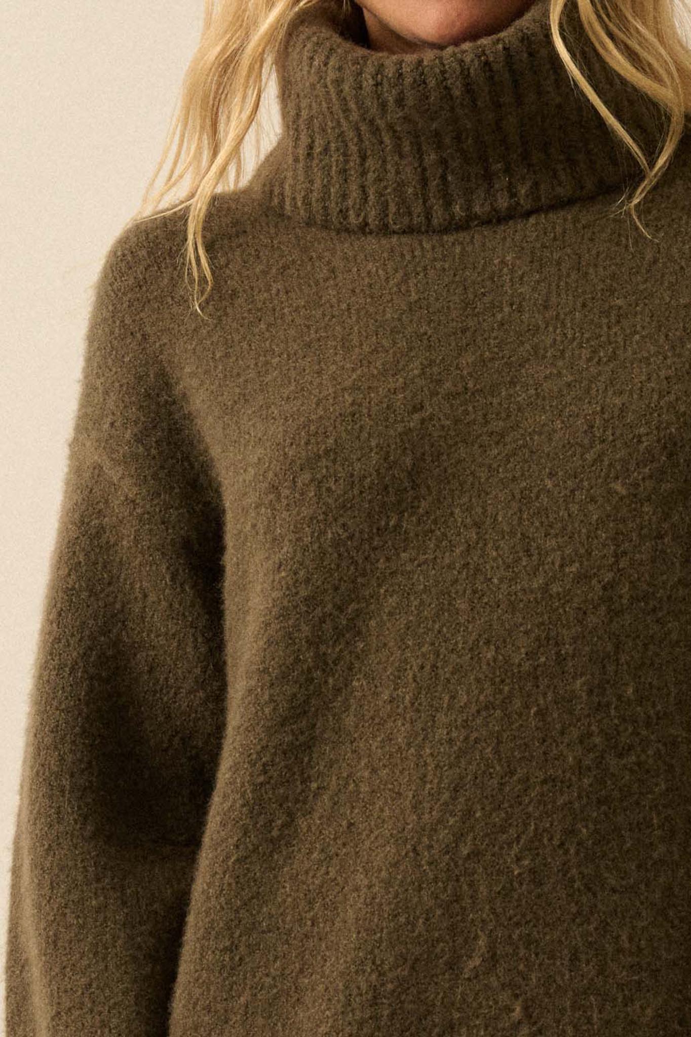 Quiet Hour Turtleneck Midi Sweater Dress - Image 8