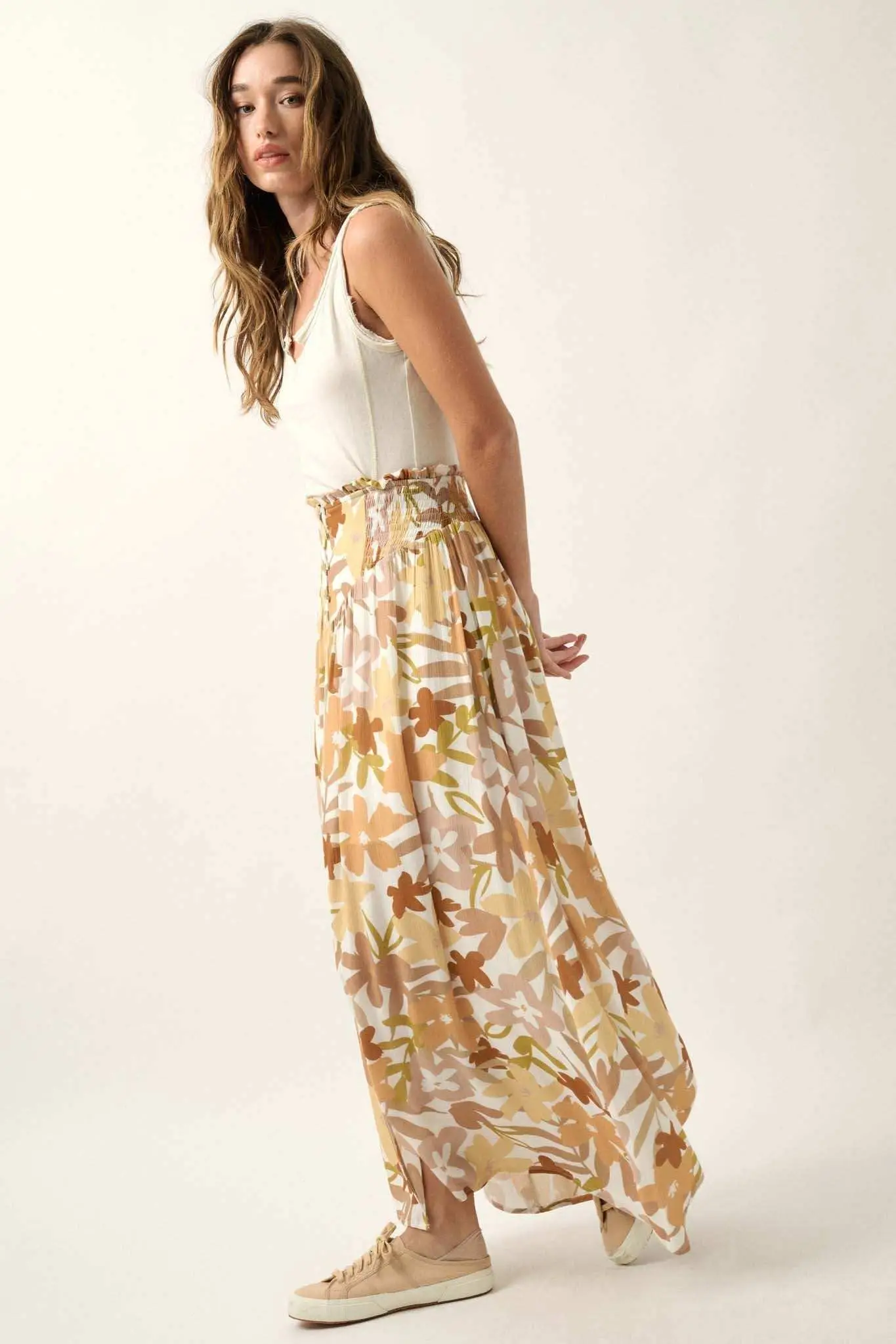 Rainforest Flowers Floral High-Waist Maxi Skirt - Image 11