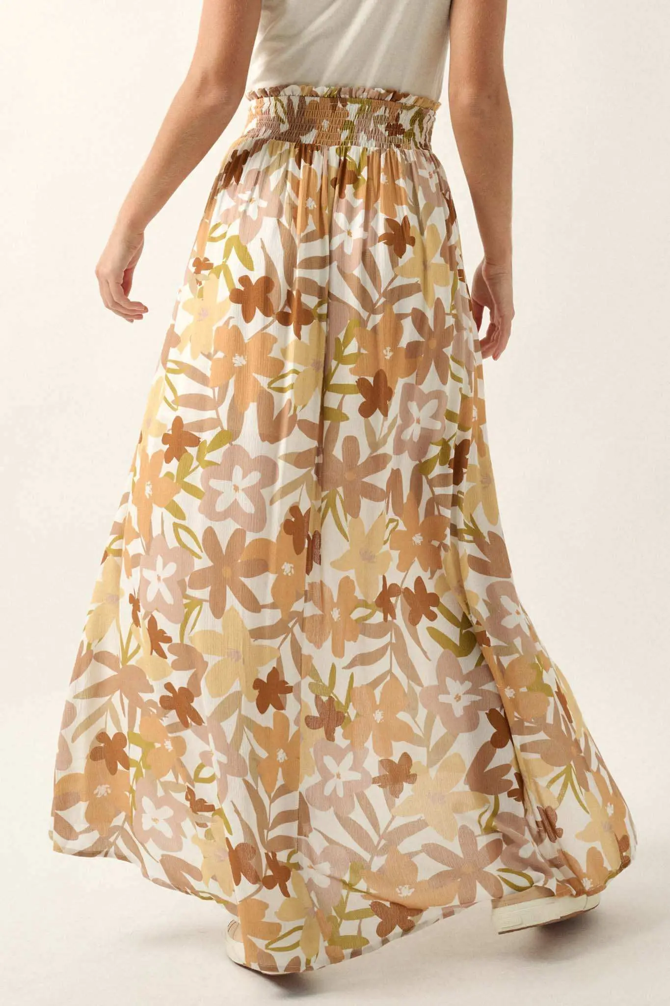Rainforest Flowers Floral High-Waist Maxi Skirt - Image 12