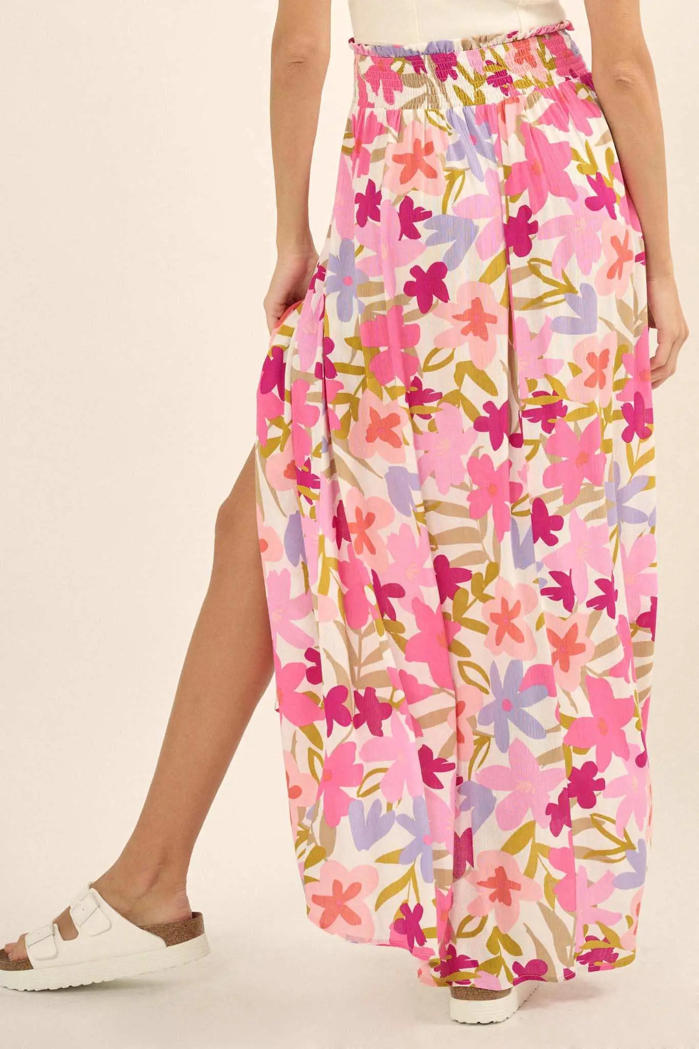 Rainforest Flowers Floral High-Waist Maxi Skirt - Image 5