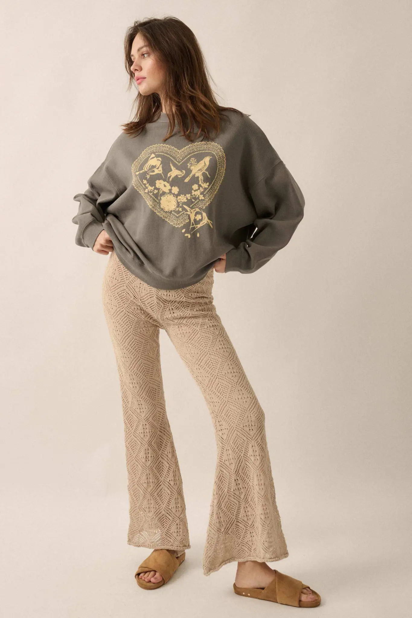 Rare Bird Oversize Thermal Graphic Top - Image 4