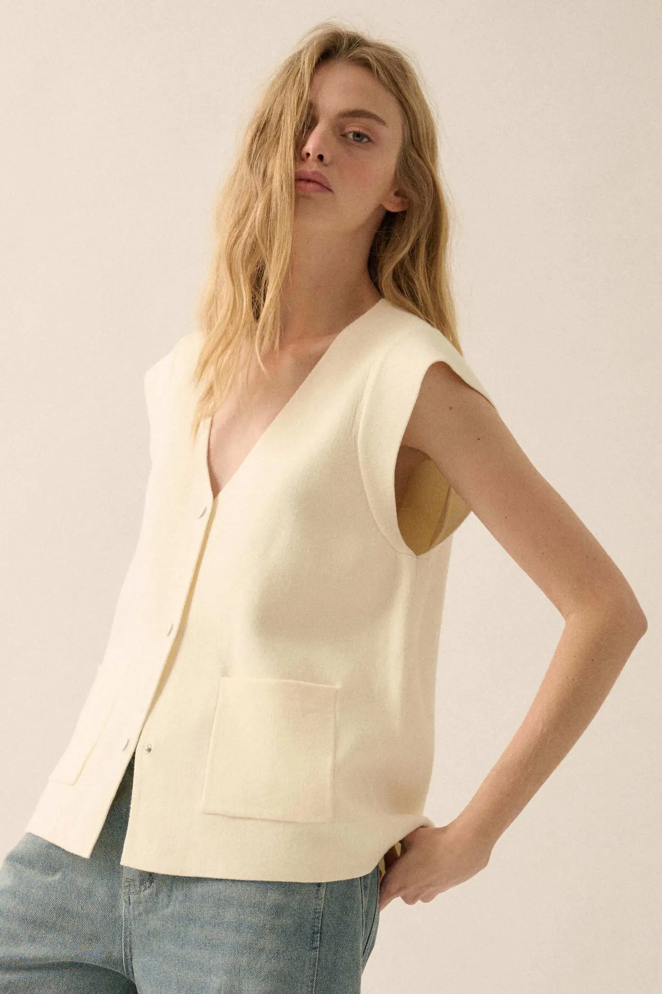 Real Talk Cap-Sleeve Pocket Cardigan - Image 8