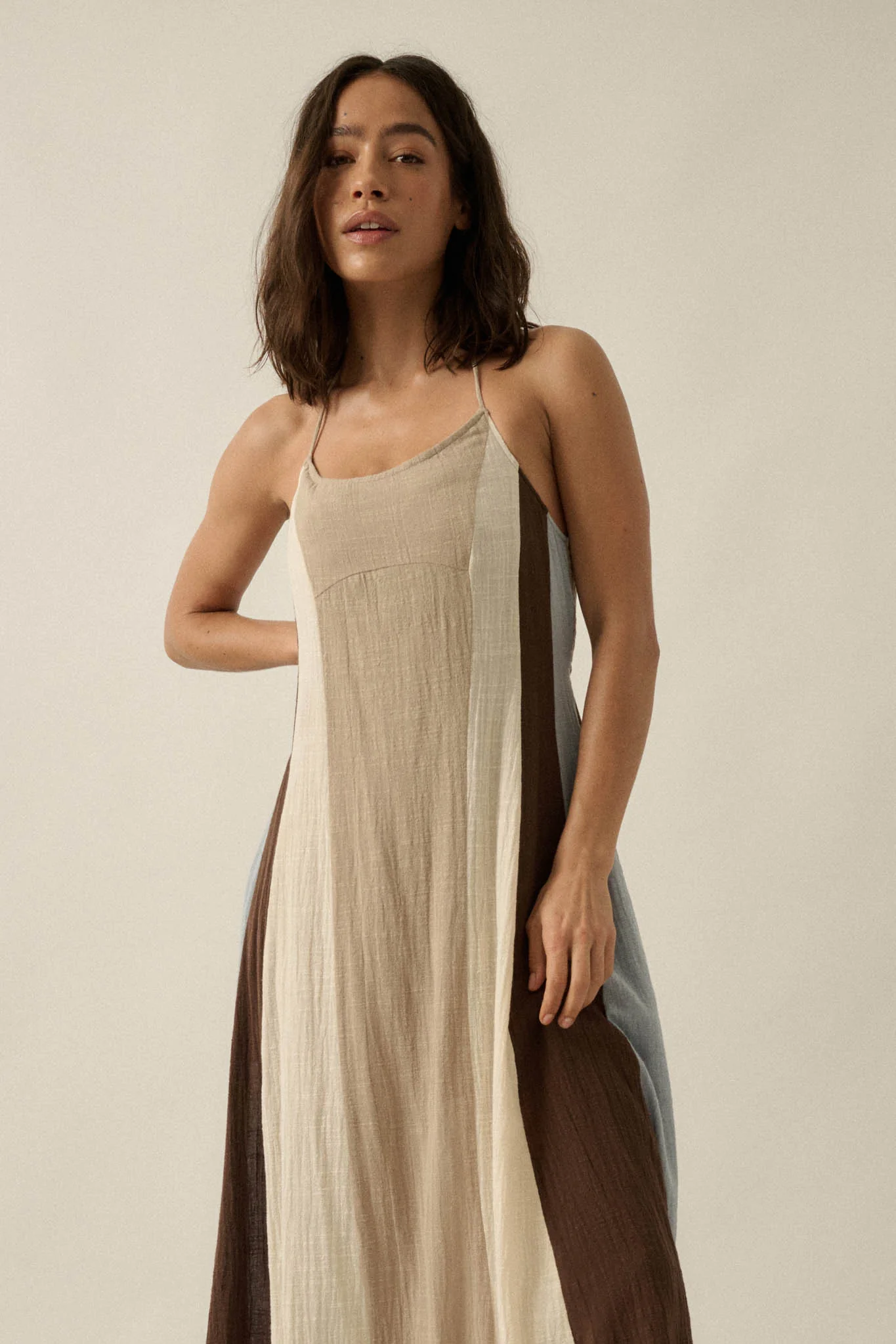 Riviera Dream Colorblock Cotton Gauze Maxi Dress - Image 5