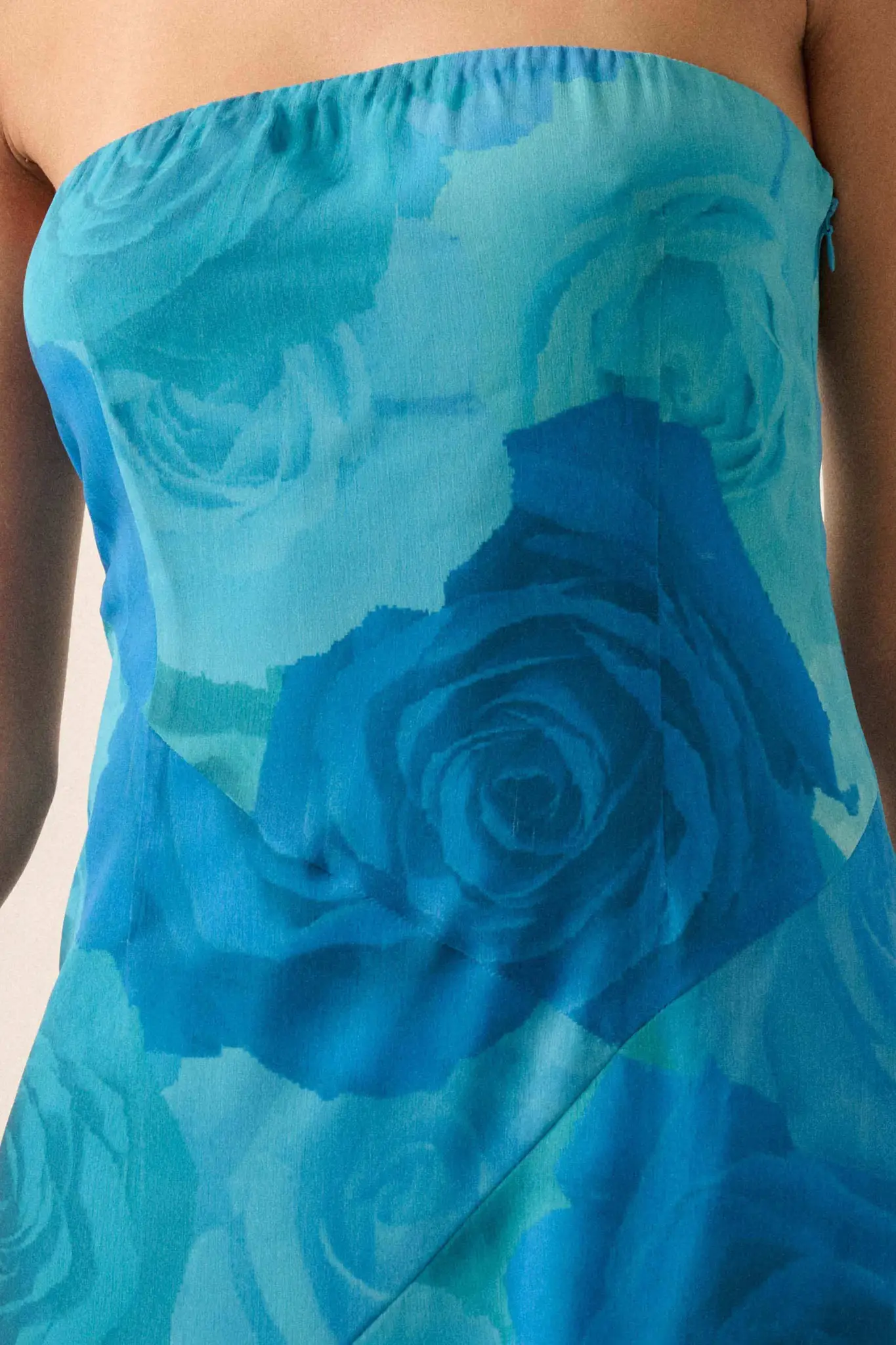 Roses Bloom Floral Strapless Drop-Waist Maxi Dress - Image 8