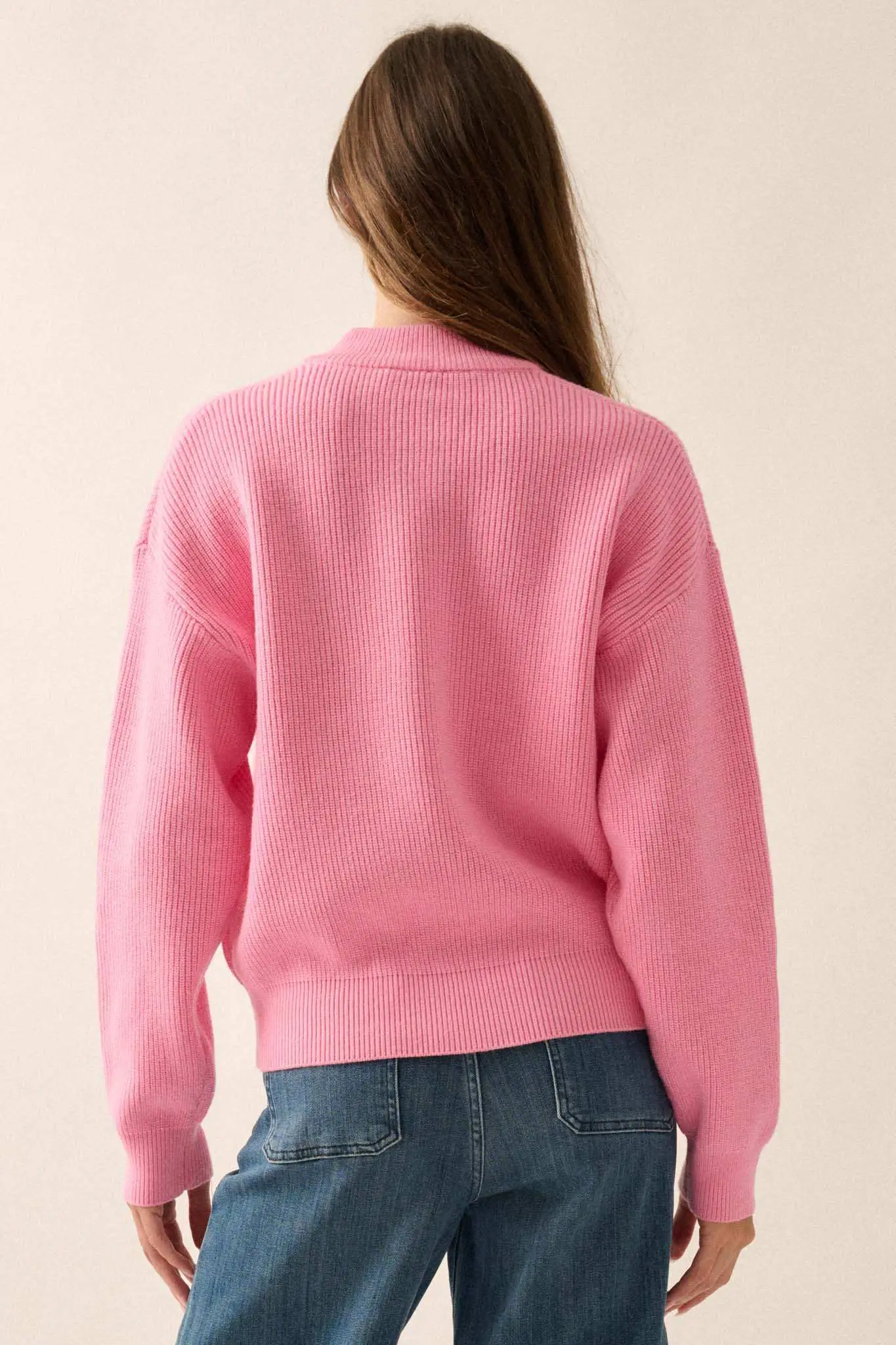 Say Anything Ribbed Knit Henley Sweater - Image 12