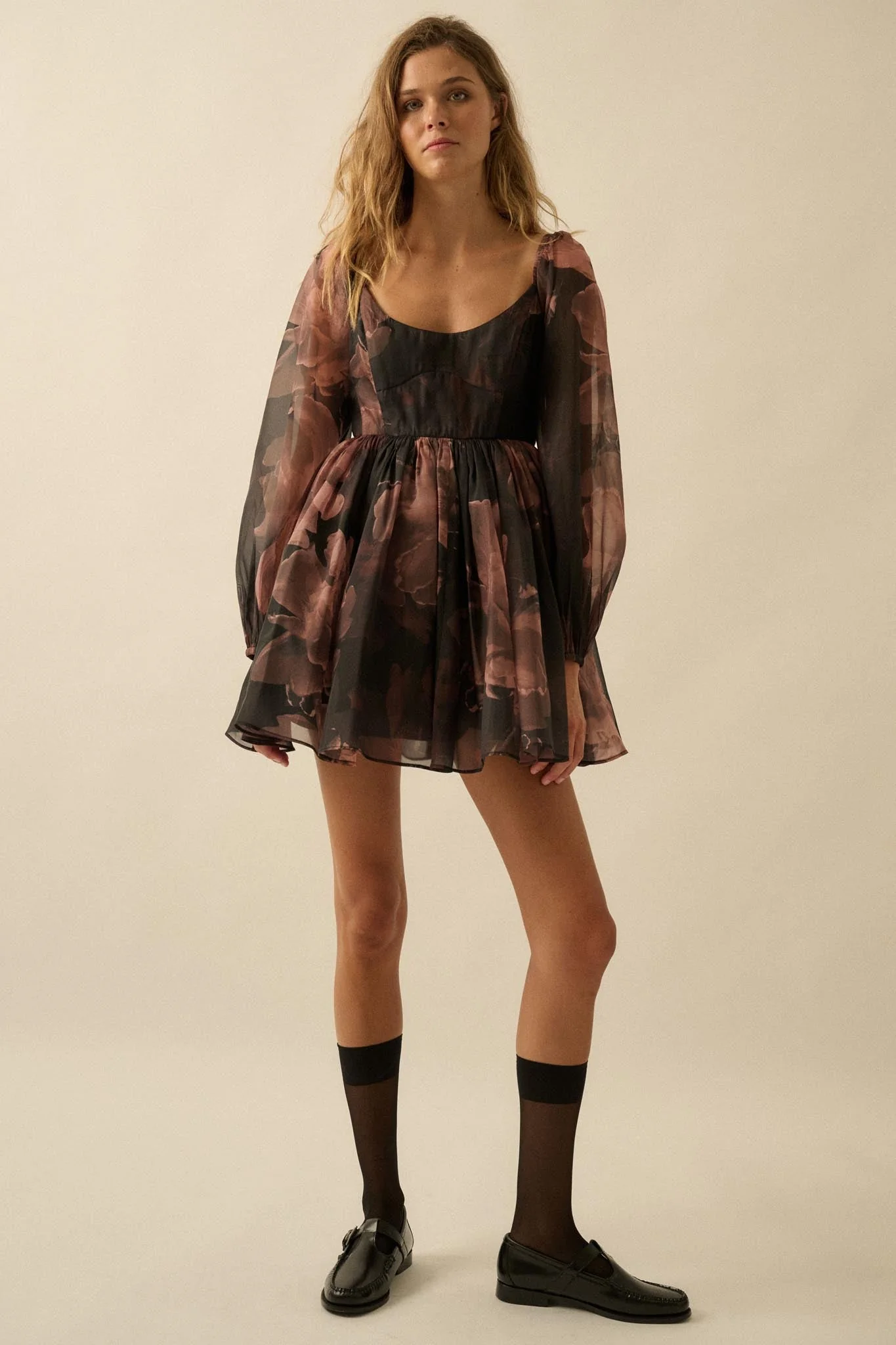 Scrumptious Bouquet Floral Organza Mini Dress - Image 6